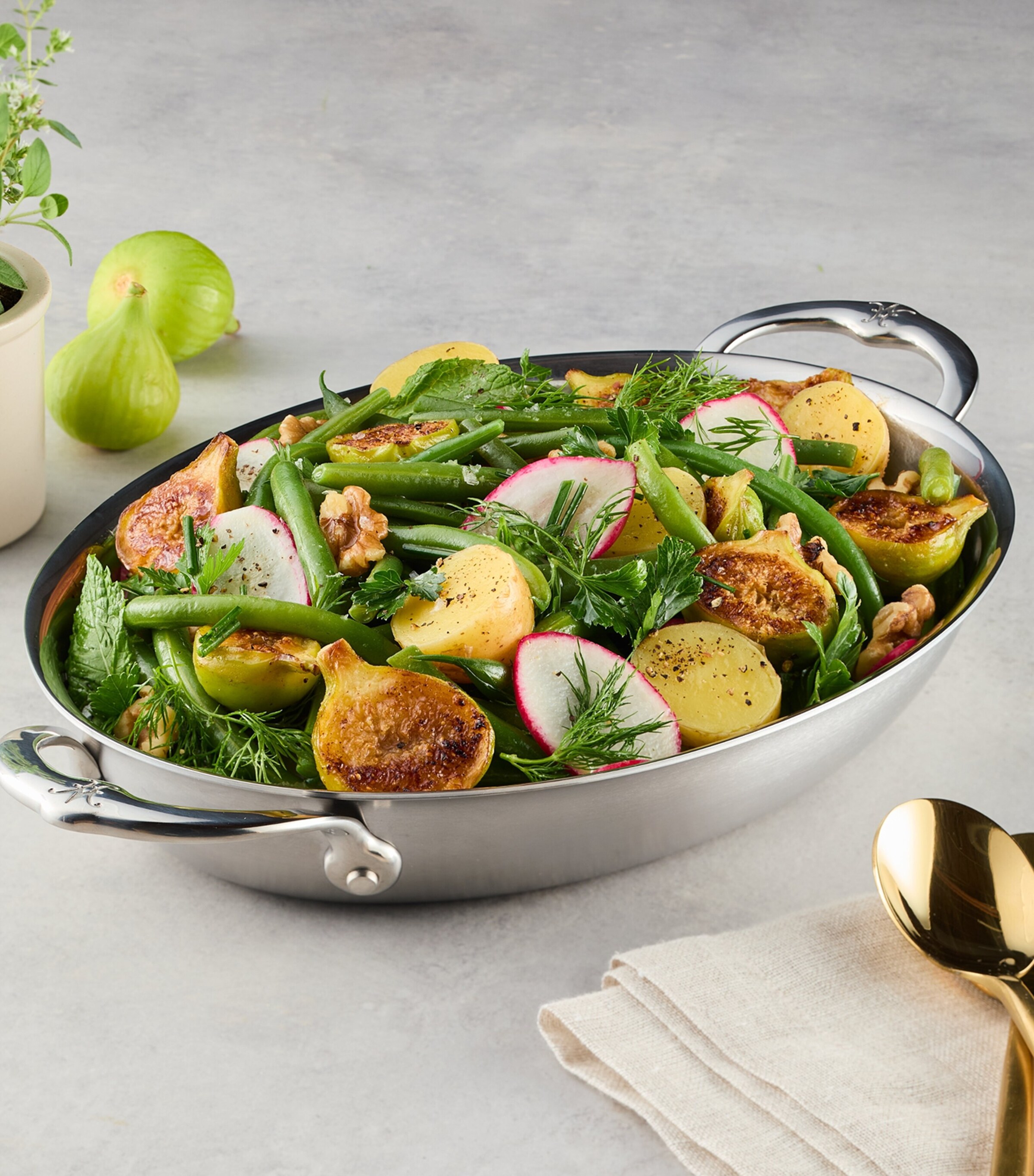 Stainless Steel Oval Au Gratin Dish (41cm) SILVER Image 5