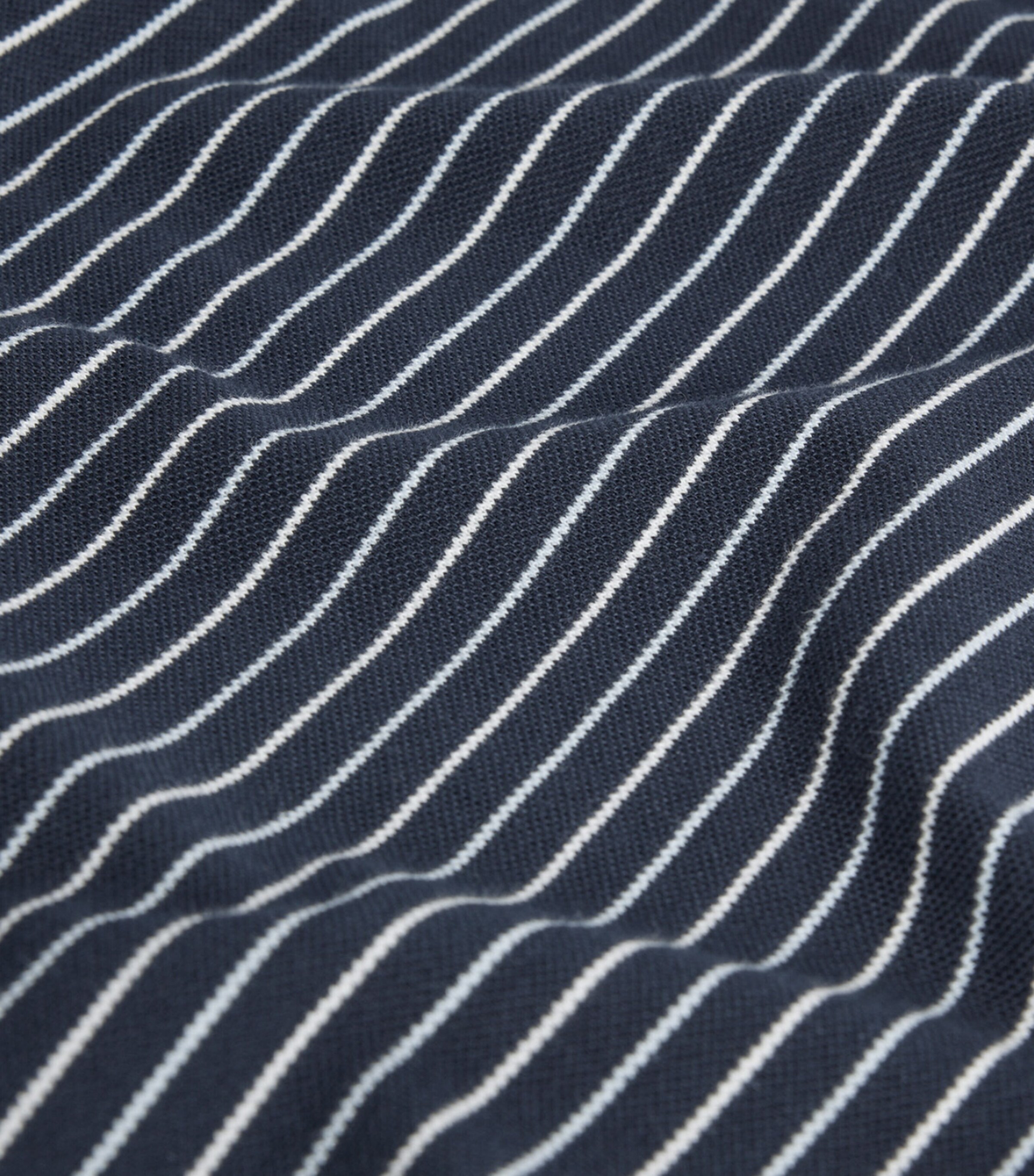 Dunhill Mens Cotton Stripe Polo Shirt Navy Image 6