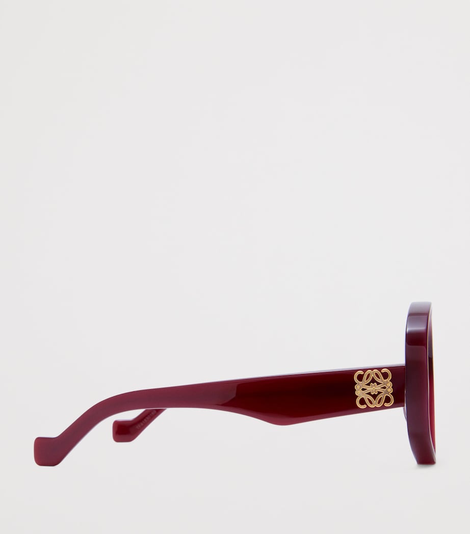 Bevelled Pentagon Sunglasses MILKY BURGUNDY Image 3