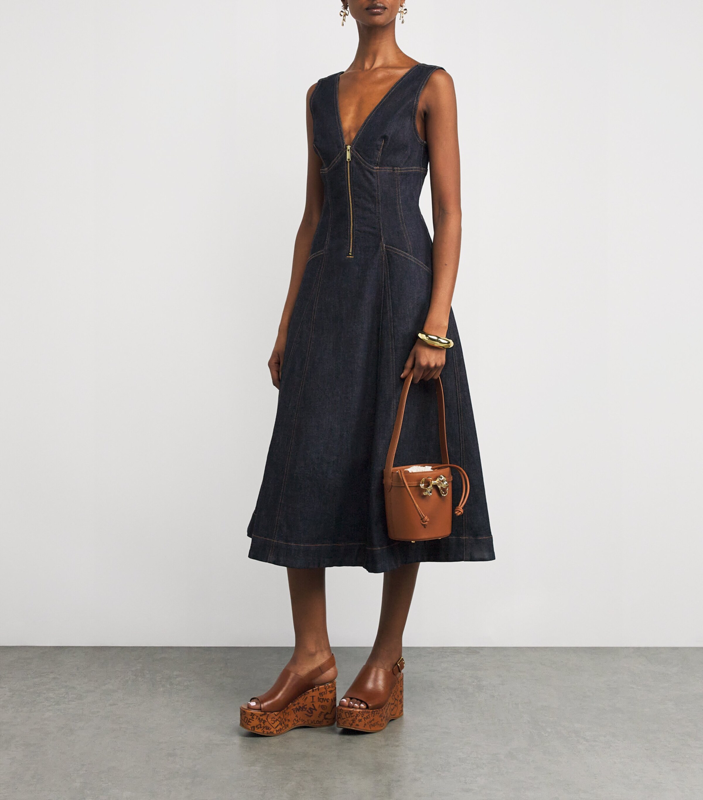 Self-Portrait Denim V-Neck Midi Dress | Holiday Shop | Womens | Summer dresses | Women Clothing | Dresses | Midi Dresses | Designers | Self Portrait Self-Portrait Denim V-Neck Midi Dress | Holiday Shop | Womens | Summer dresses | Women Clothing | Dresses | Midi Dresses | Designers | Self Portrait