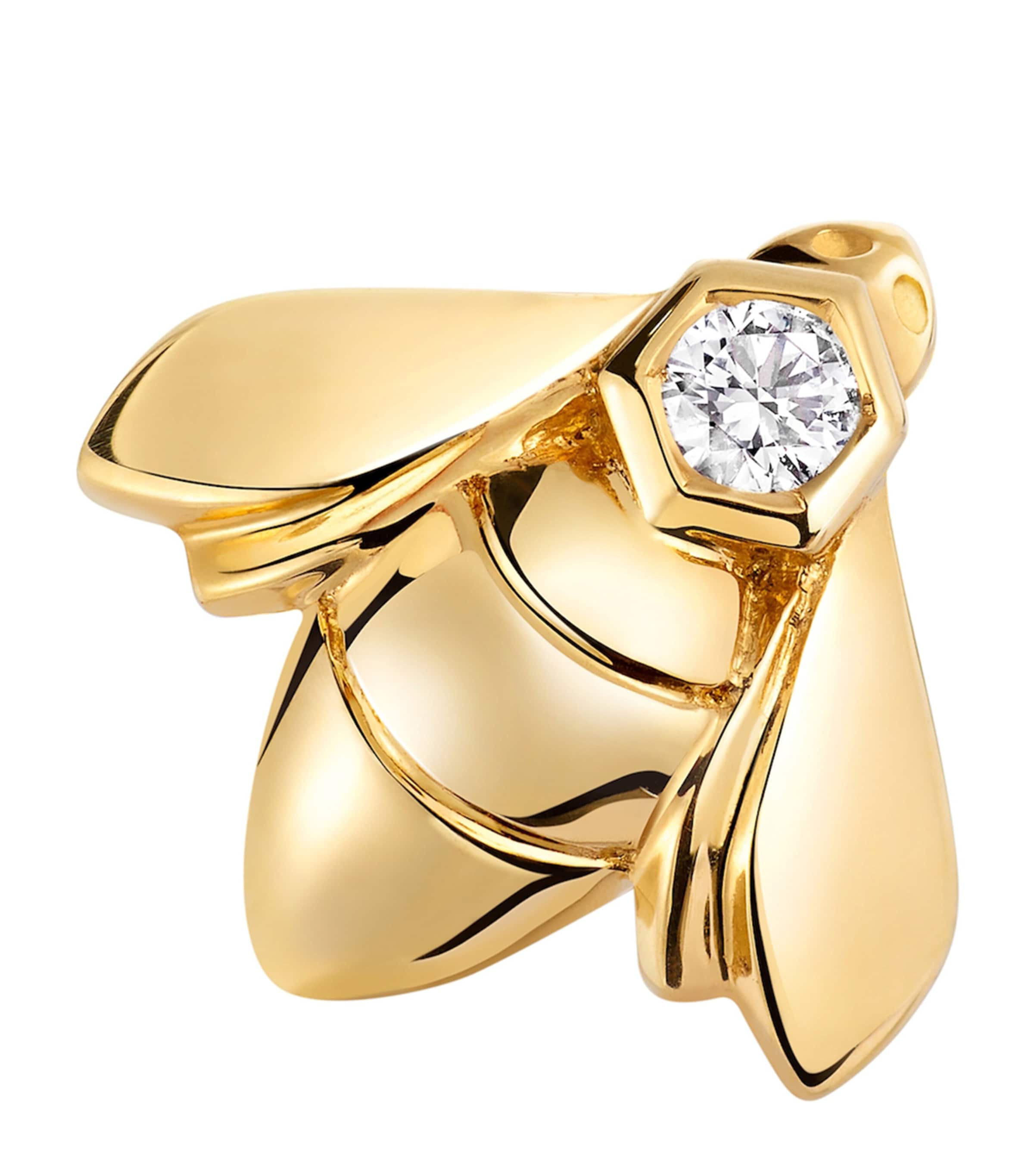Yellow Gold and Diamond Bee de Chaumet Single Earring YELLOW GOLD Image 1