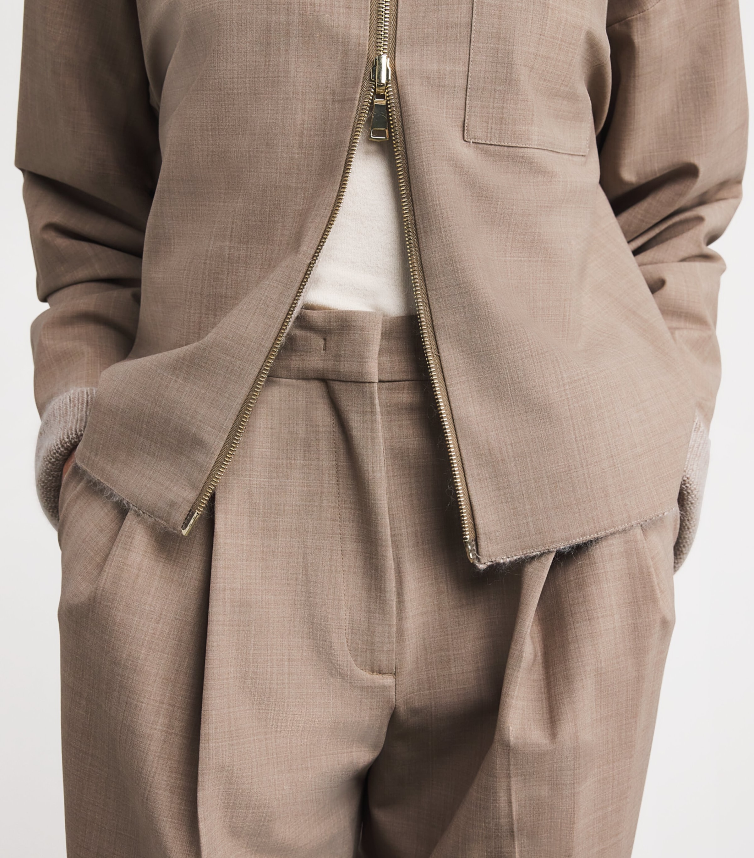 Wool-Blend High-Rise Straight Trousers 0157 ACERO Image 6