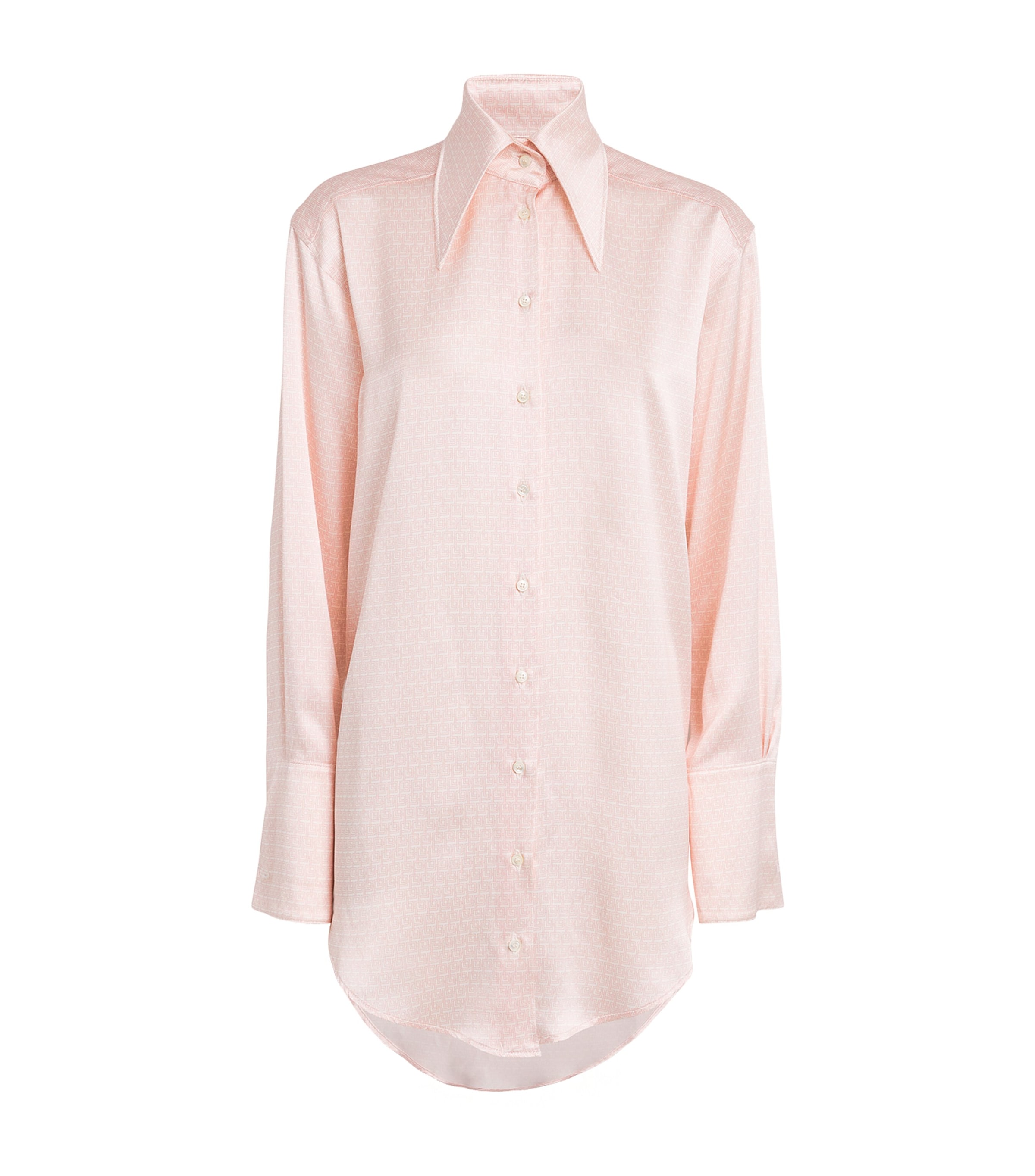 Laura Pitharas Silk Oversized-collar Shirt