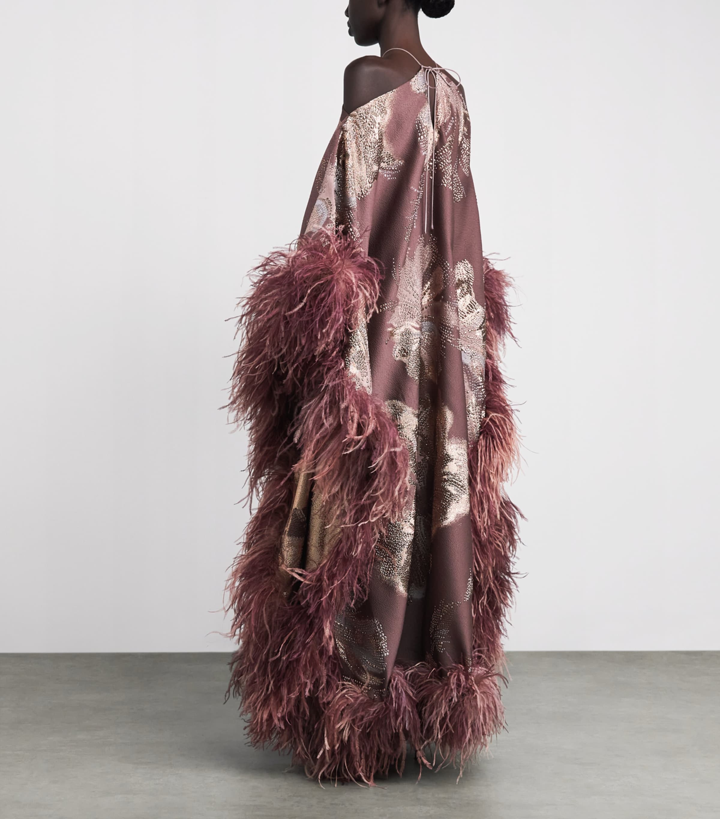 Taller Marmo Womens Sza Sza Bloom Kaftan Maxi Dress Mauve Image 3
