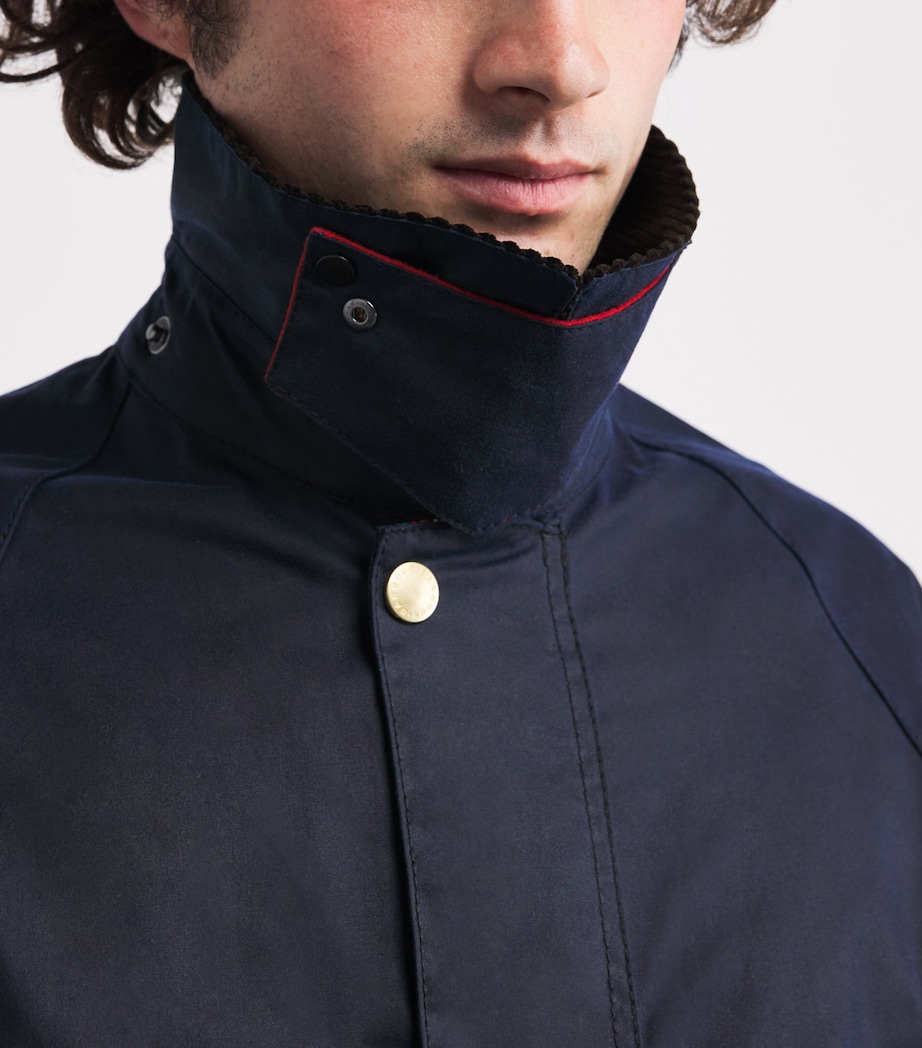 x Paul Smith Waxed Oversized Bedale Jacket NIGHT SKY Image 6
