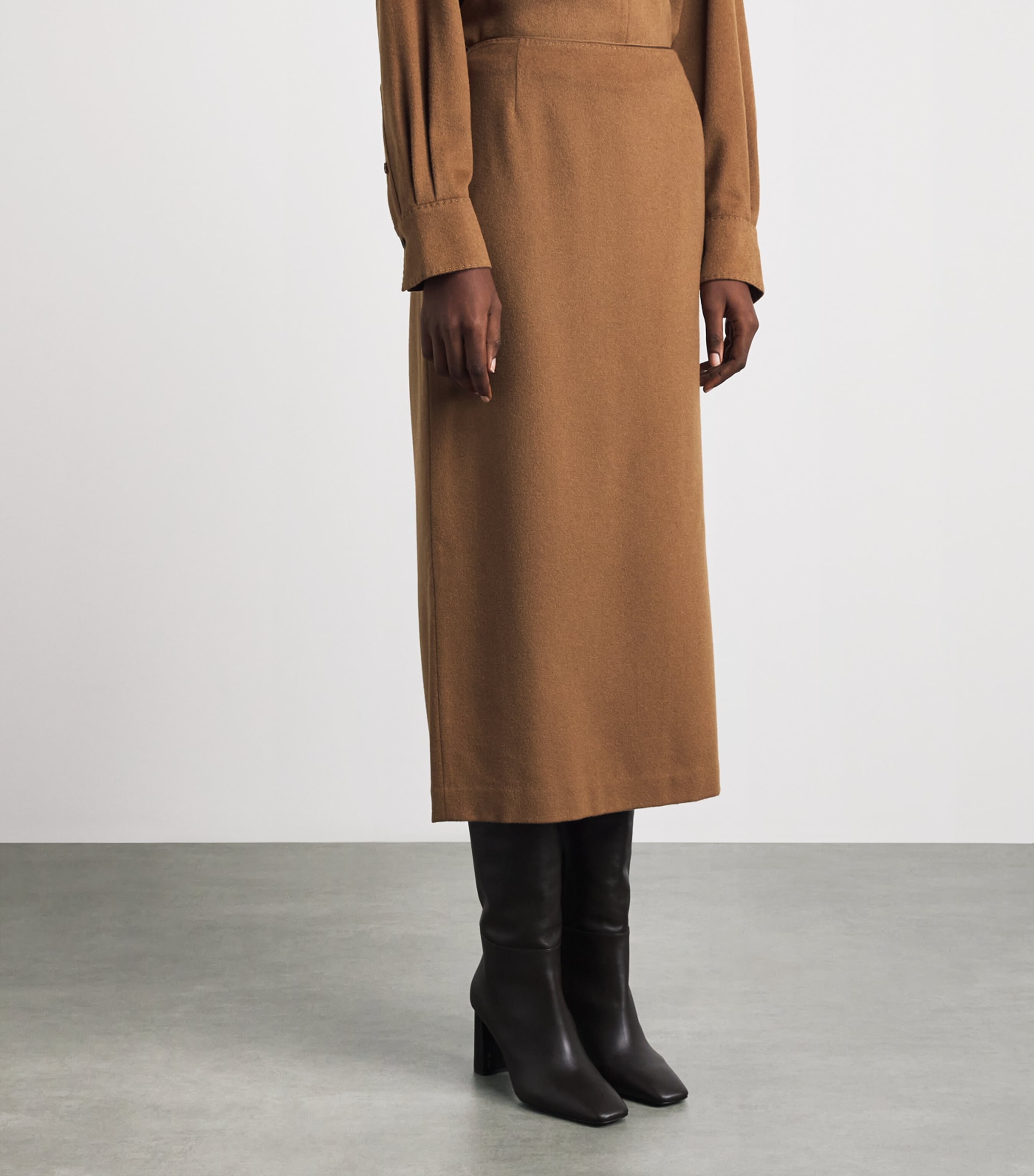 Lafayette 148 Womens Camel Hair Maxi Skirt Vicuna Image 4
