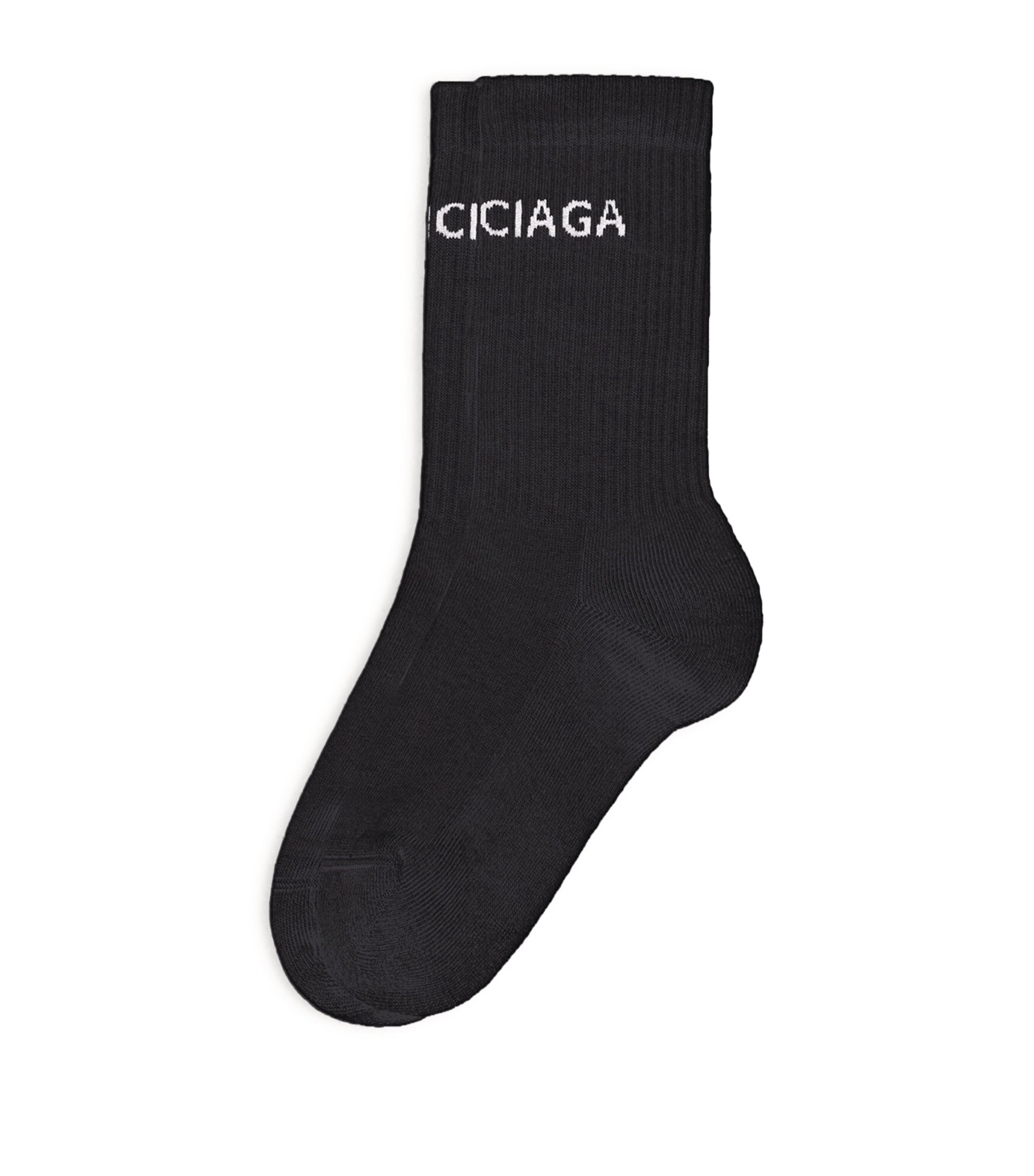 Balenciaga Black Logo Socks | Harrods US