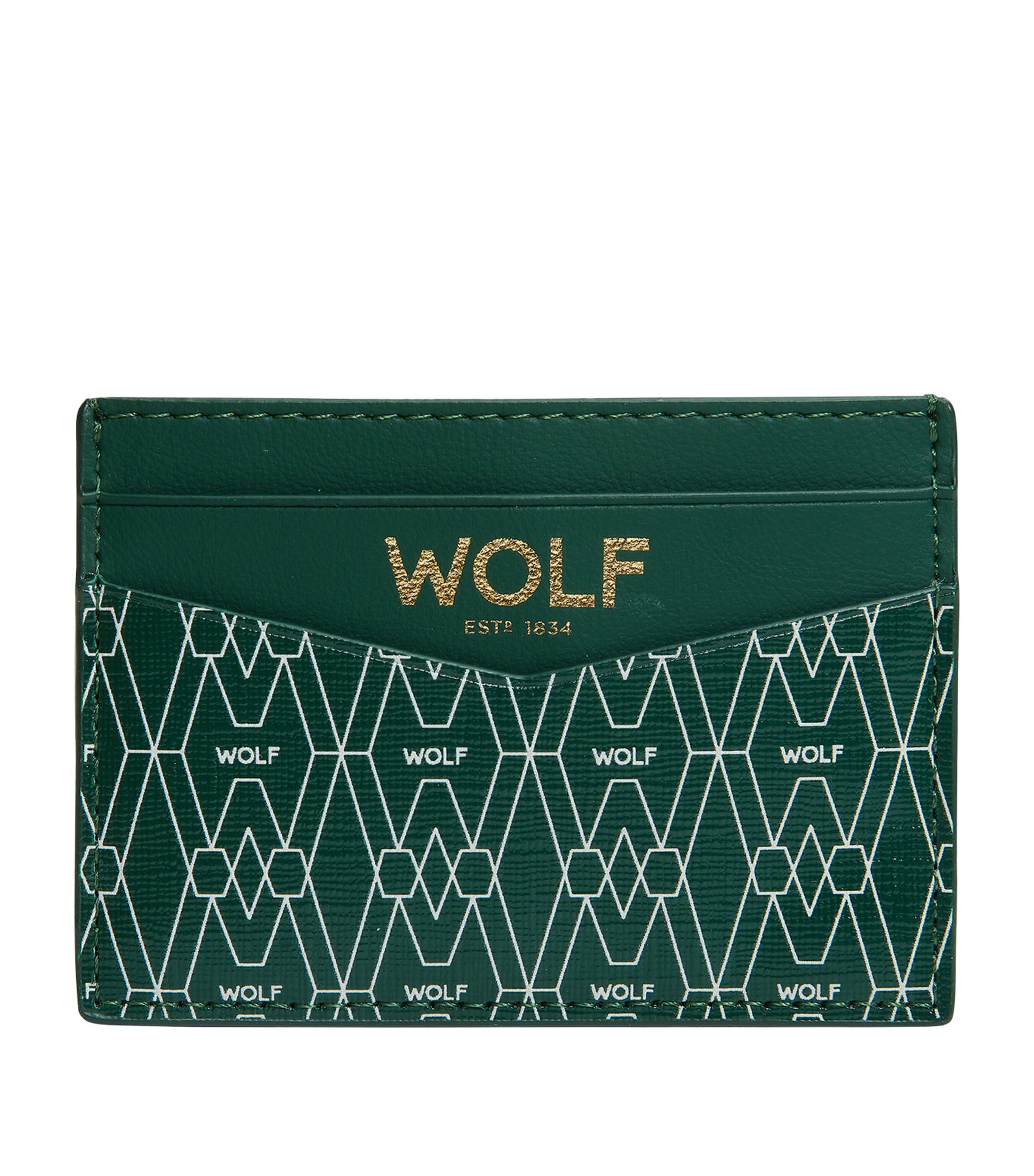 Wolf Signature Card Holder In Green