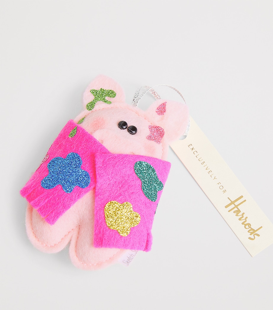 Pig in Blanket Tree Decoration PINK Image 2