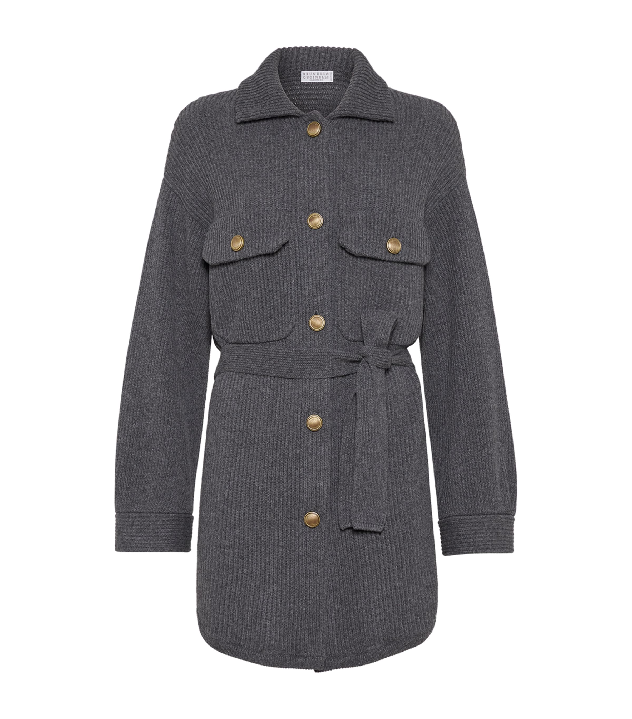 Brunello Cucinelli Virgin Wool-cashmere-silk Cardigan In Blue