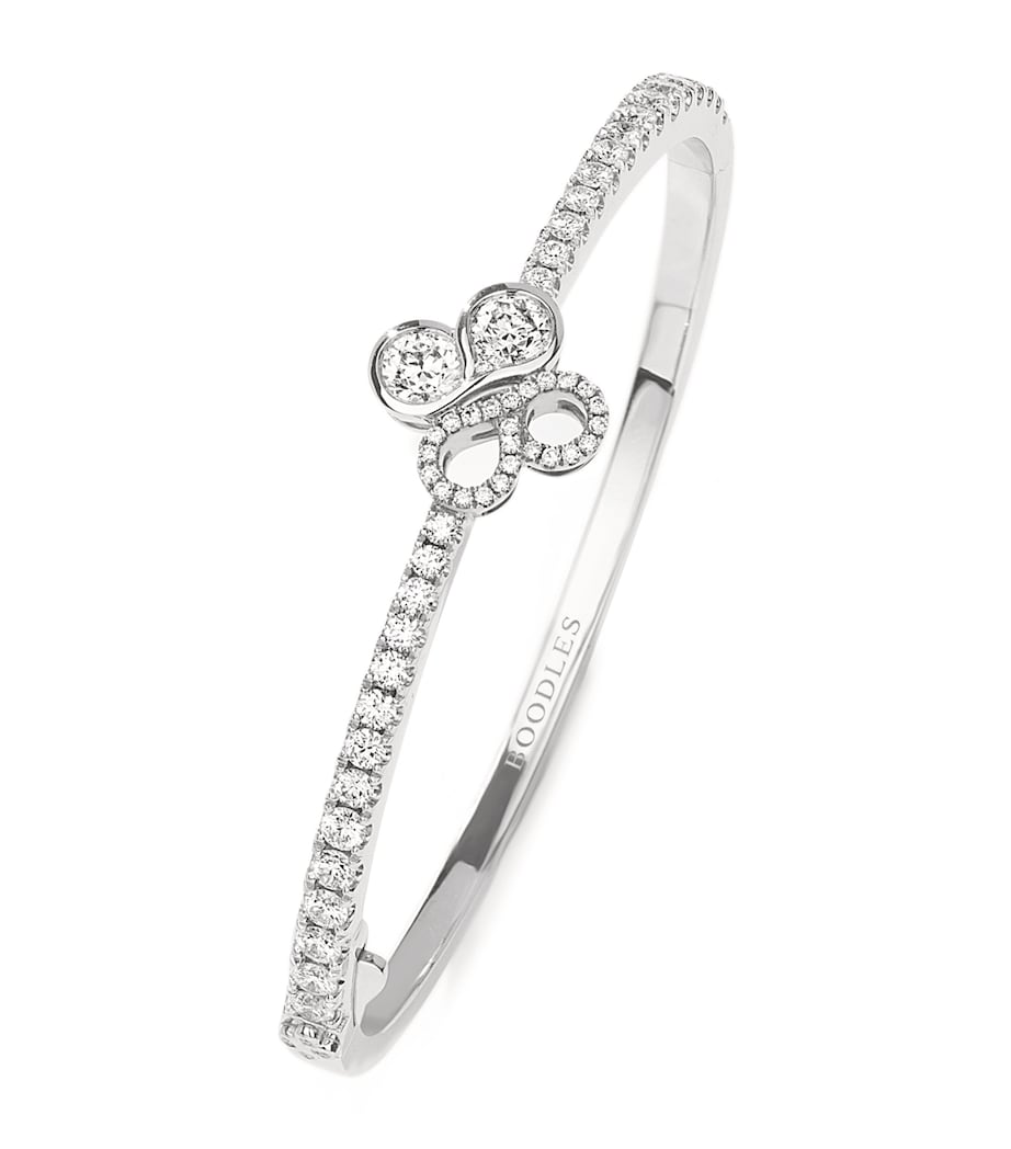 White Gold and Diamond Be Boodles Bangle SILVER Image 1