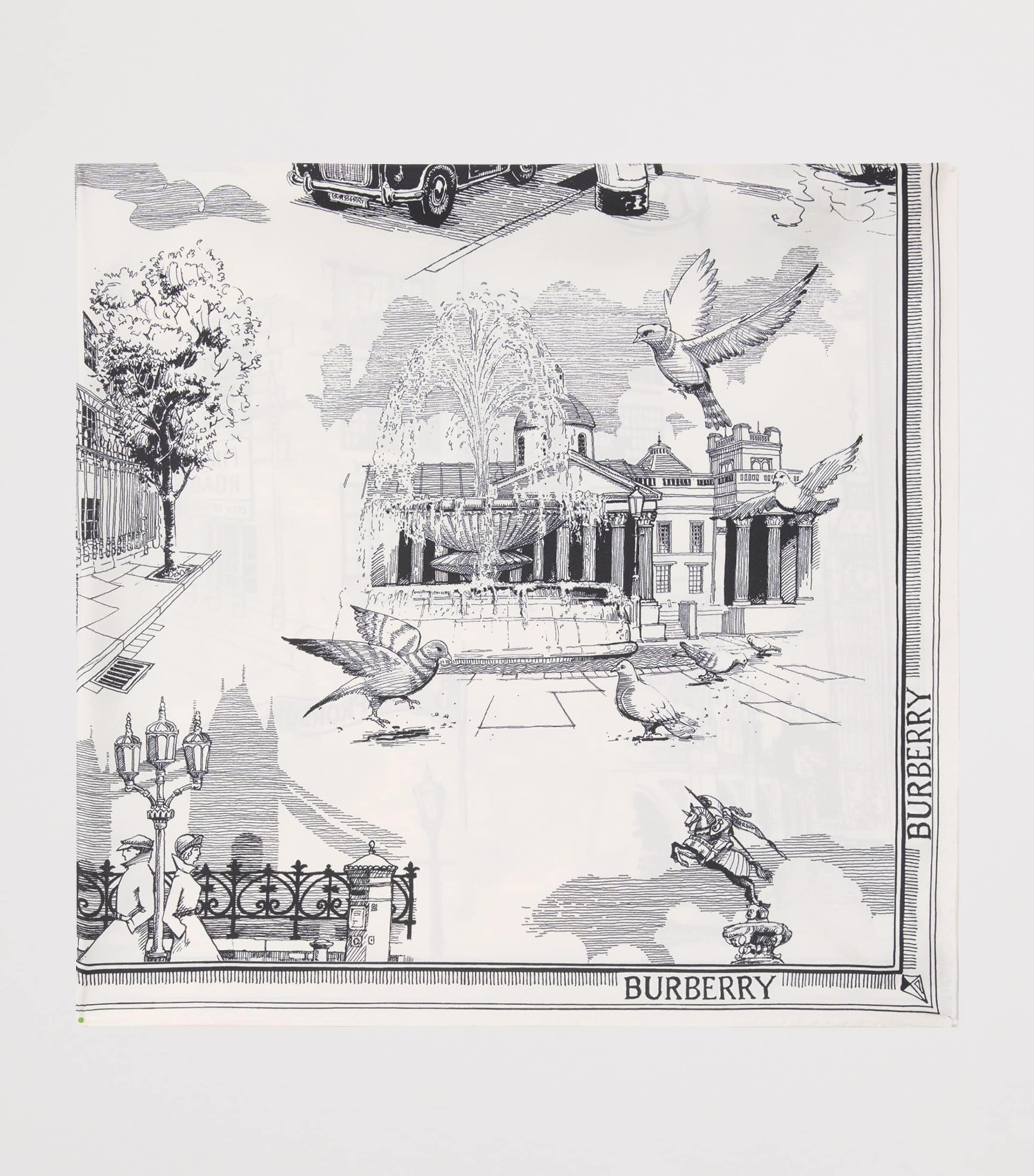Silk London Landmarks Scarf MONOCHROME Image 3