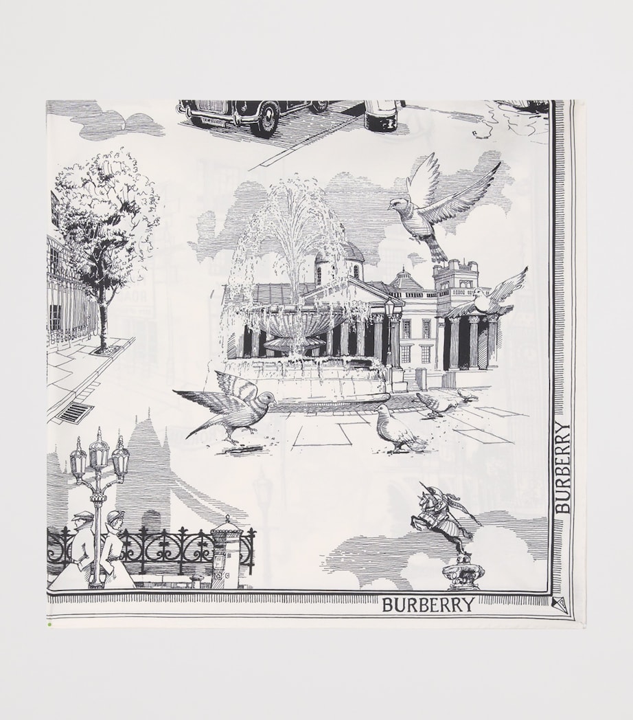 Silk London Landmarks Scarf MONOCHROME Image 3
