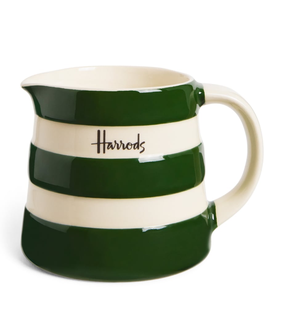 Harrods Small Cornish Stripe Jug Green Image 1