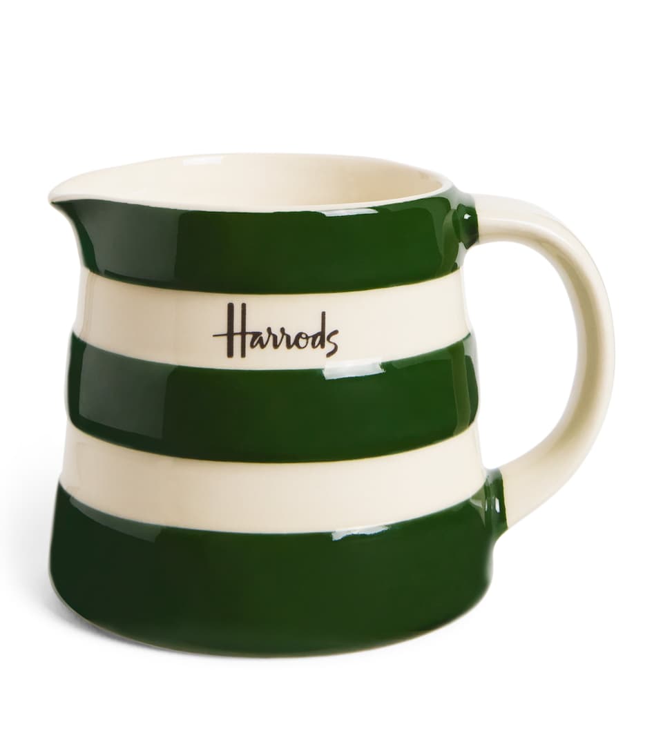 Harrods Small Cornish Stripe Jug Green