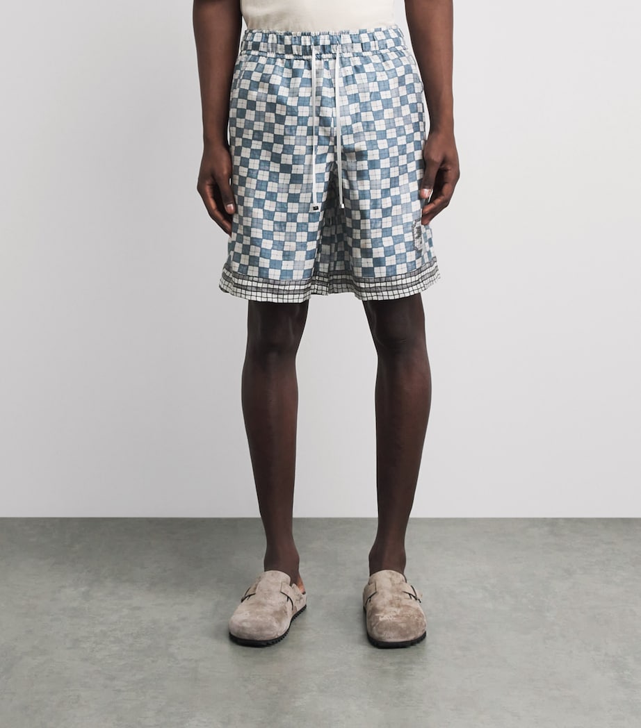 AMIRI Mens Château Crest Shorts Steel Image 4