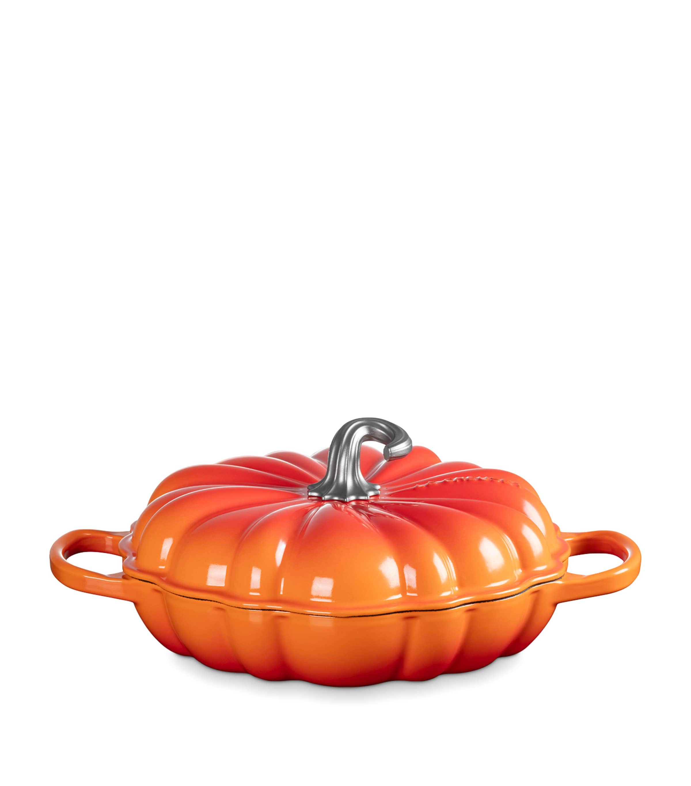 Cast Iron Pumpkin Shallow Casserole Dish (28cm) VOLCANIC Image 5