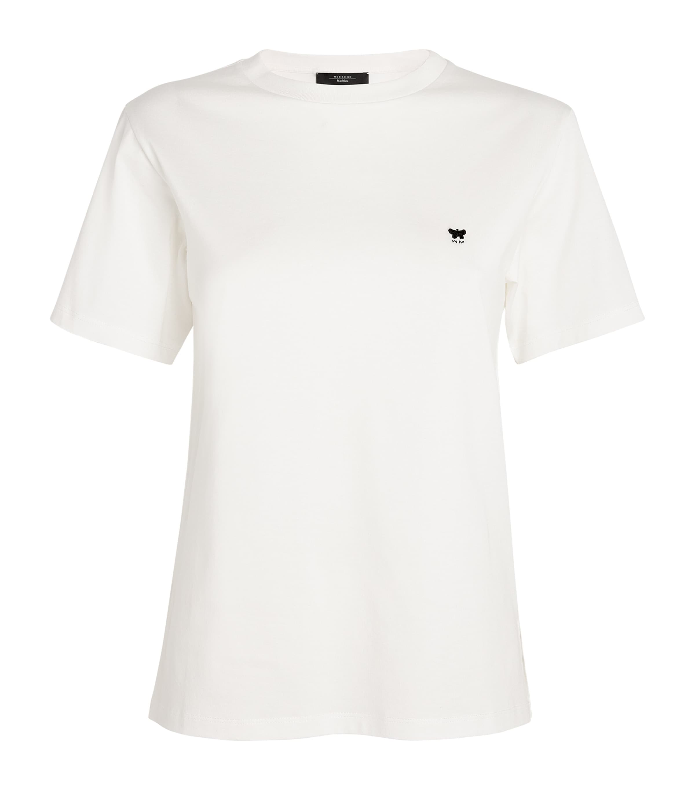 Shop Weekend Max Mara Cotton Logo T-shirt In White