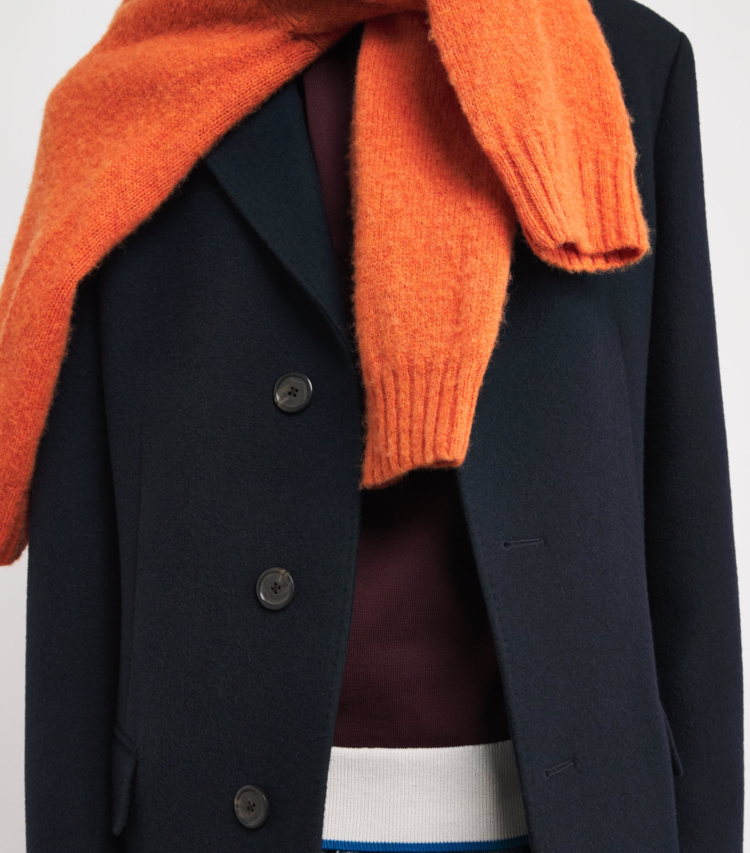 Wool-Blend Overcoat NAVY Image 6