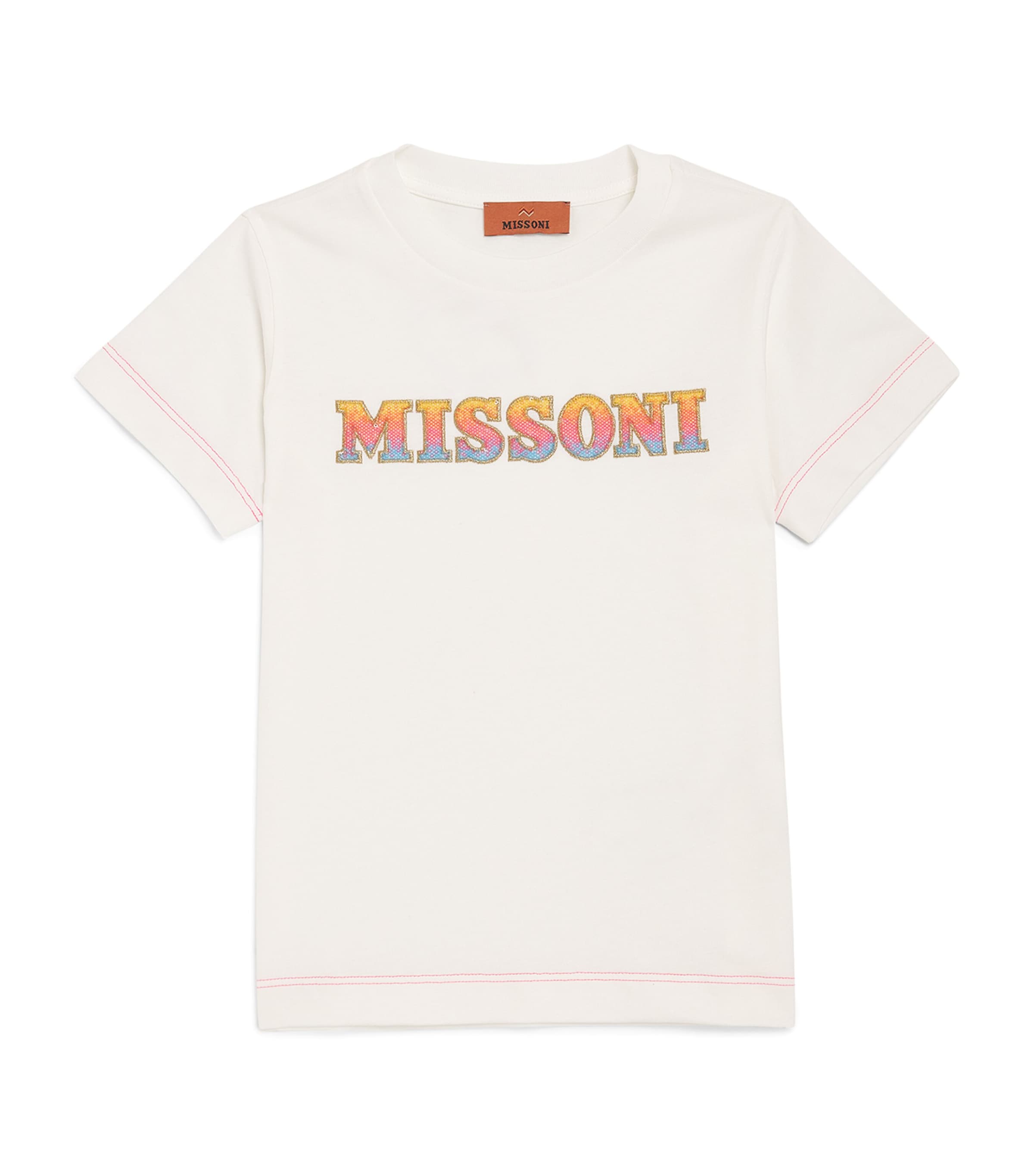 Shop Missoni Logo-embellished T-shirt In Ivory