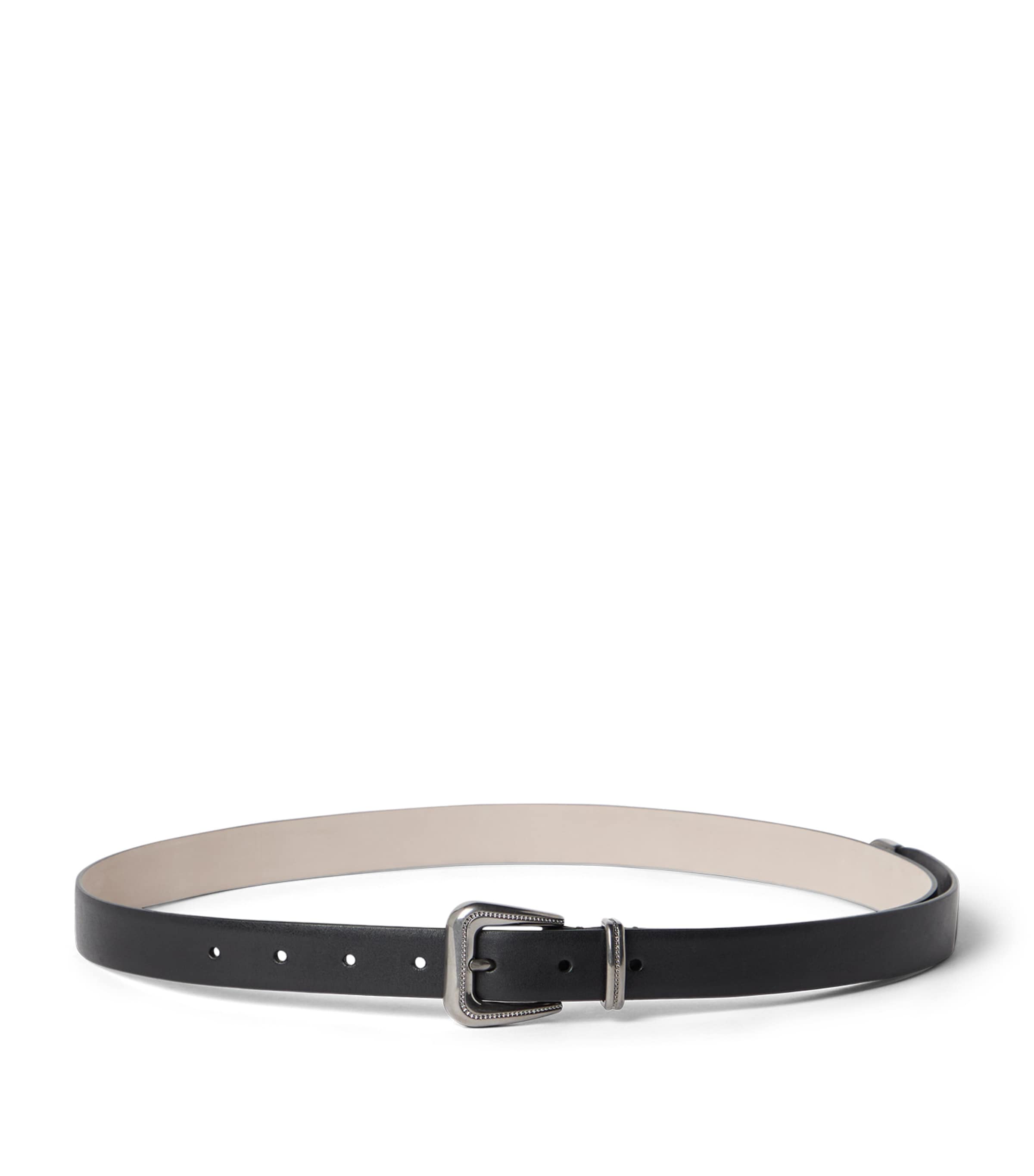 Brunello Cucinelli Vachetta Leather Belt In Black