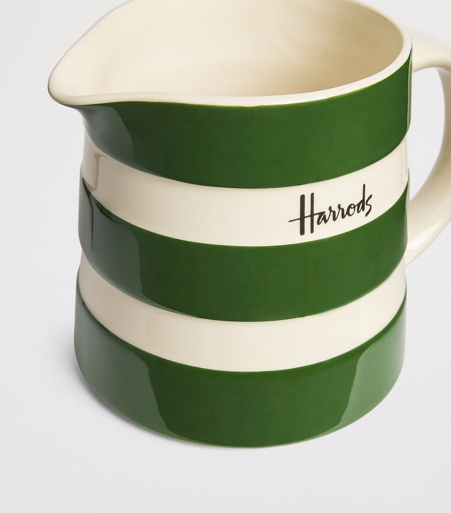 Harrods Large Cornish Stripe Jug Green Image 3