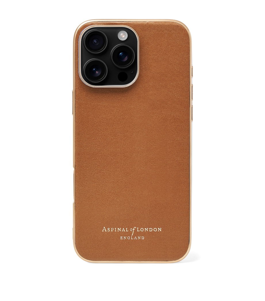 Leather iPhone 16 Pro Max Case TAN Image 1