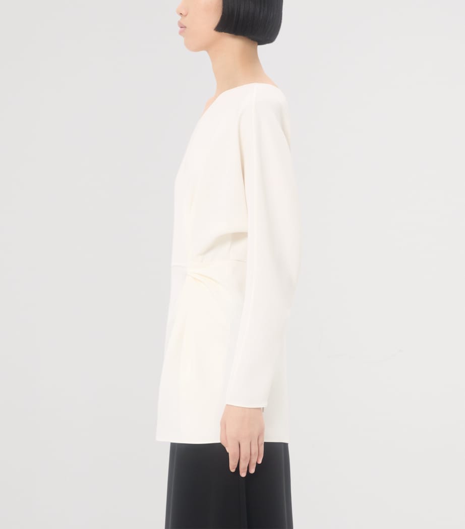 Valentino Womens Silk Asymmetric Top Image 3