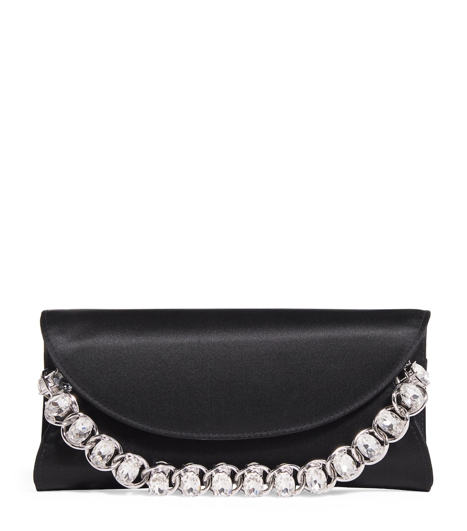 Satin Taylor Clutch Bag SBLAC BLACK Image 1