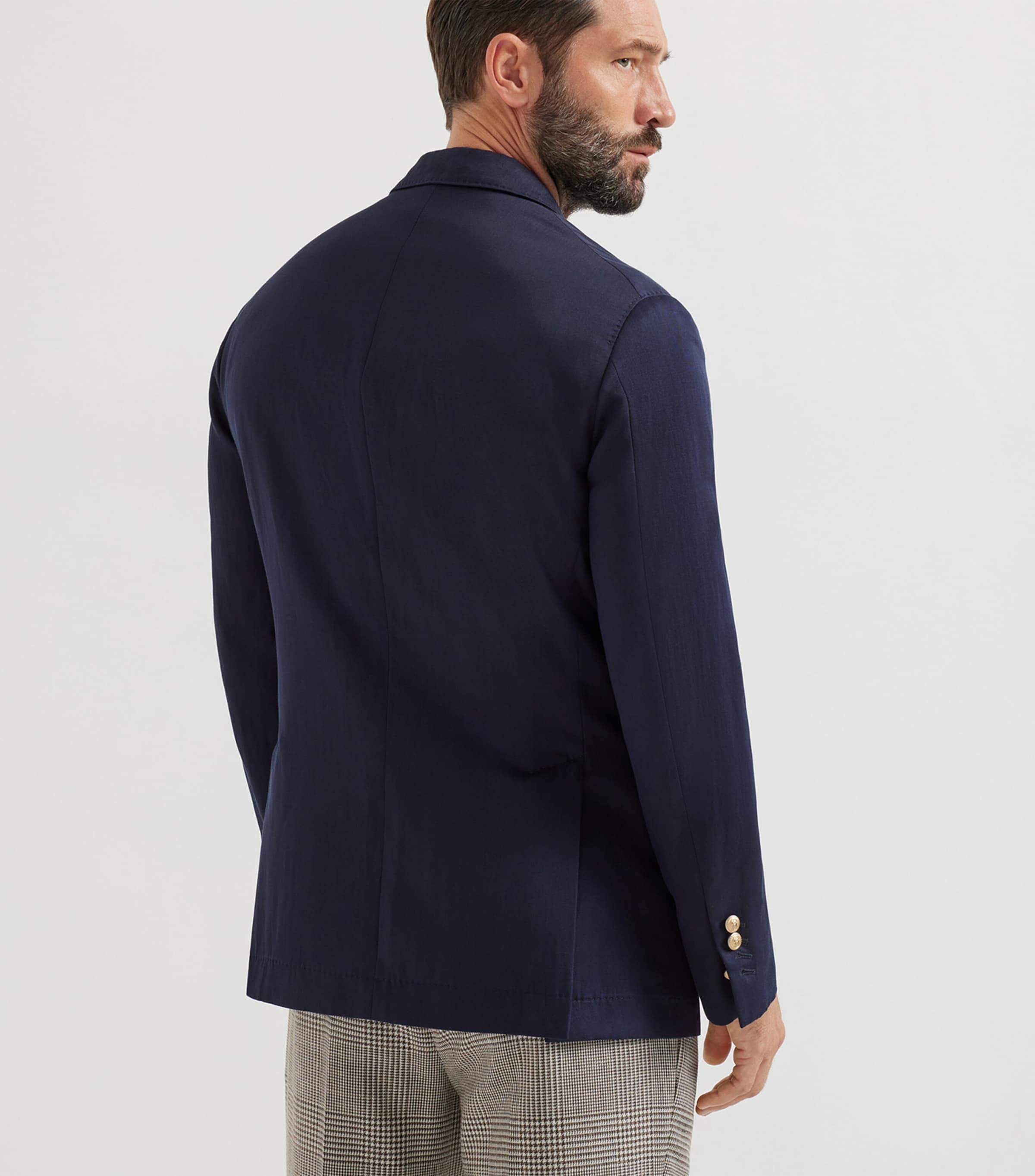 Silk Délavé and Linen Twill Deconstructed Blazer C1021 Image 5