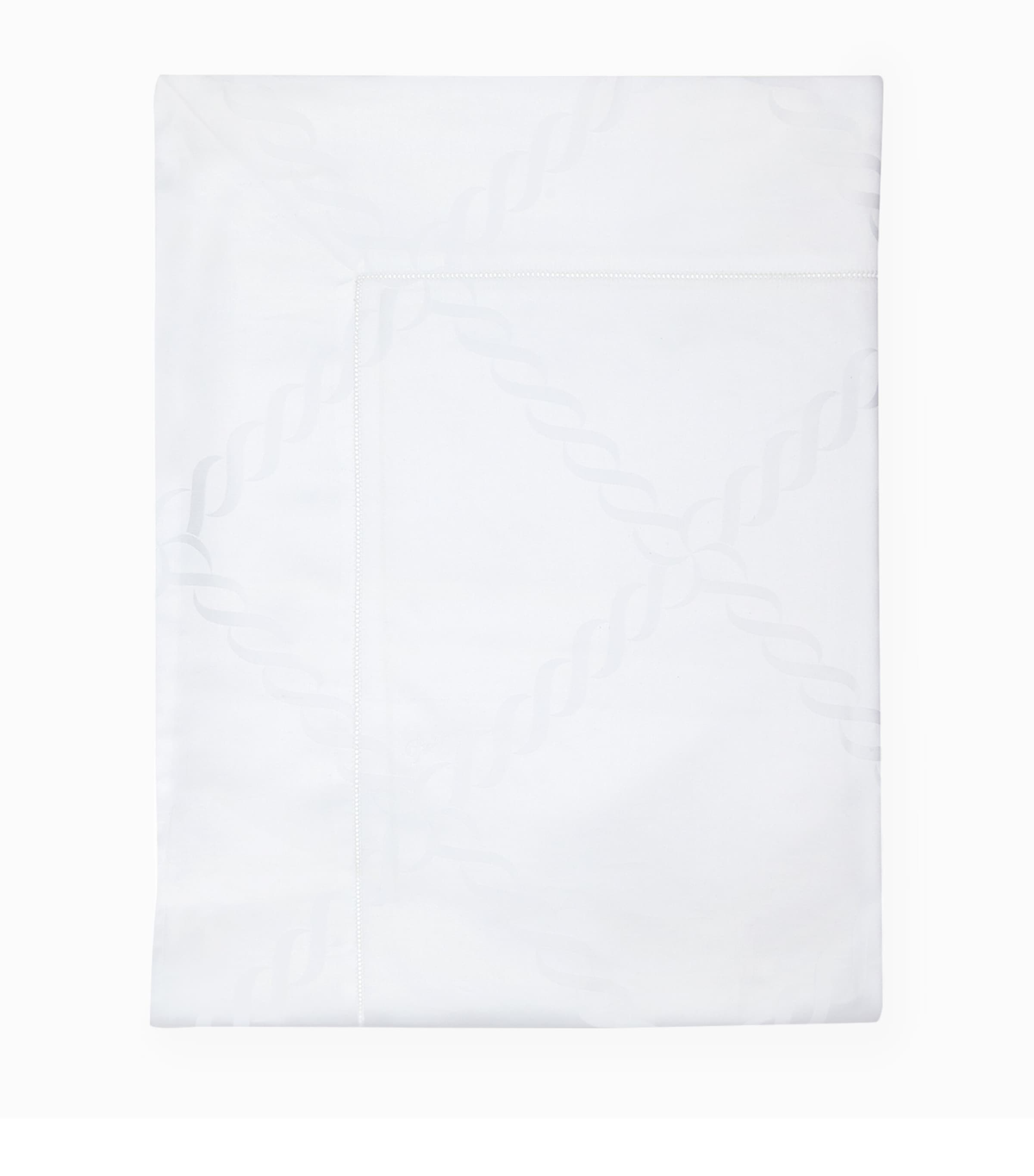 Pratesi Treccia Super King Flat Sheet In White