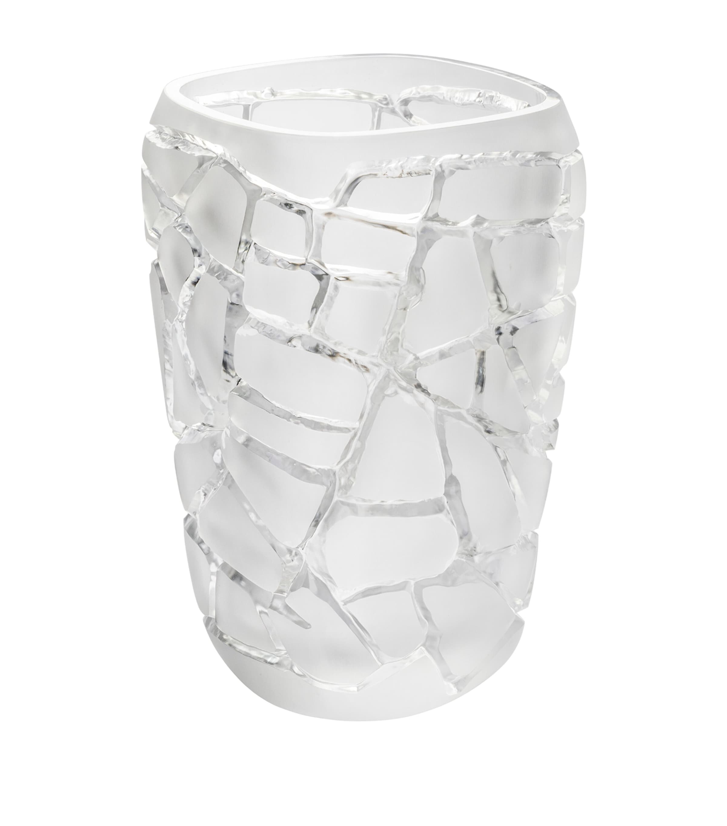 Lalique Crystal Magnitude Large Vase In Clear