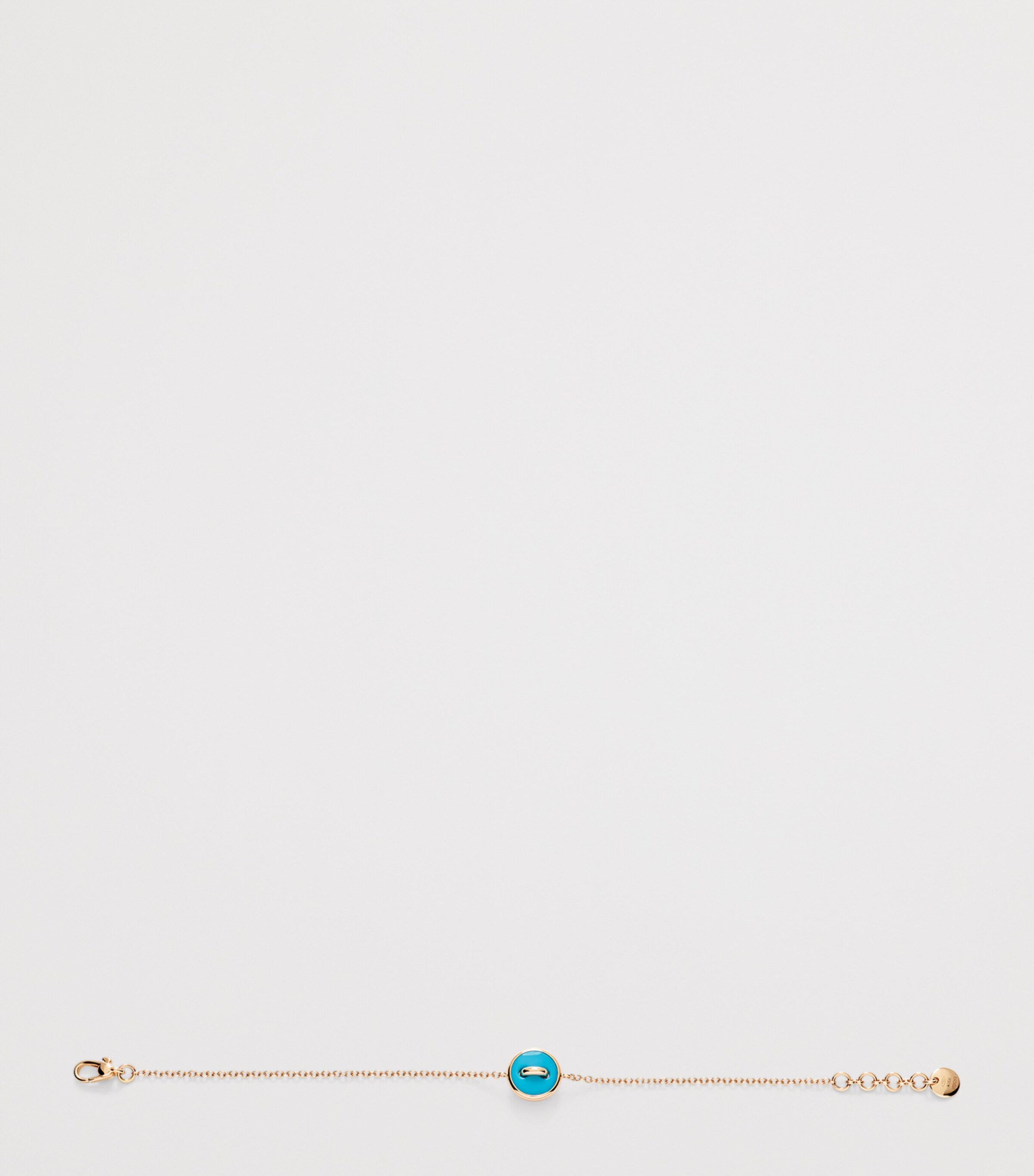 Rose Gold, Diamond and Turquoise Pom Pom Dot Bracelet DB0TU Image 4
