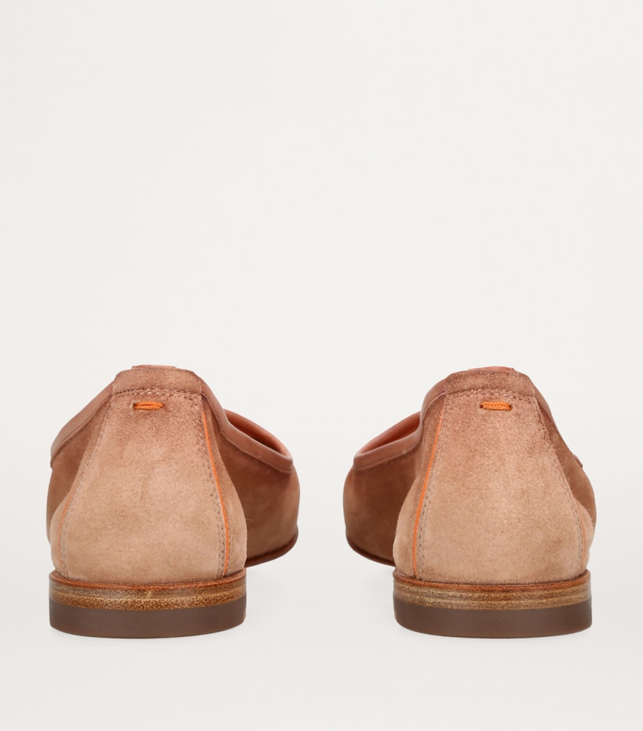 Santoni Suede Loafers Beige Image 2