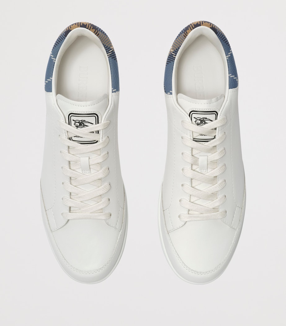 Burberry Leather Set Sneakers Por. White/wave Blue Image 2