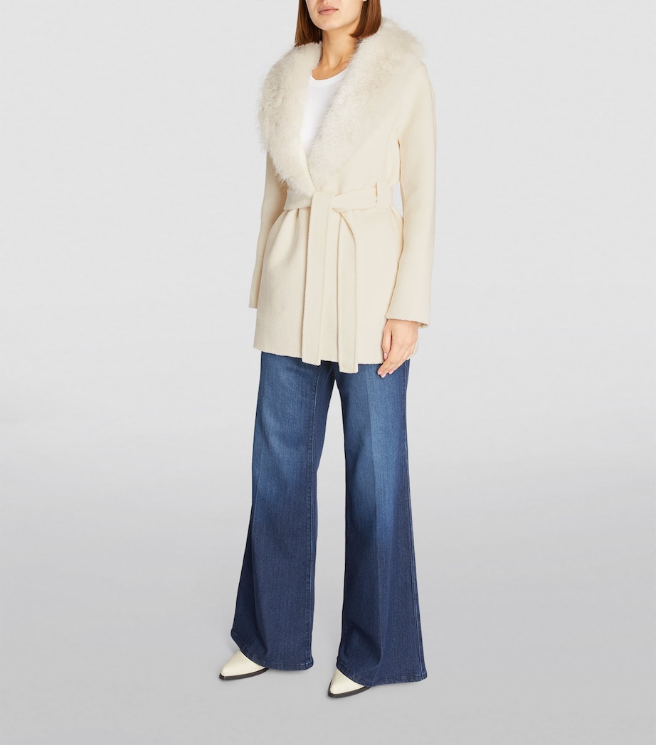 Wool-Blend Wrap Coat ECRU Image 2