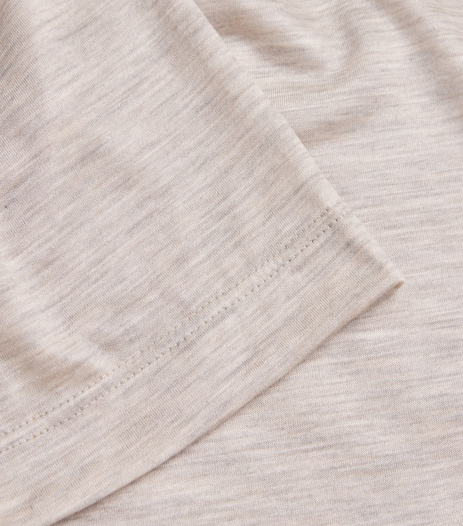 Cotton Half-Sleeve T-Shirt 06 - LIGHT BEIGE Image 5