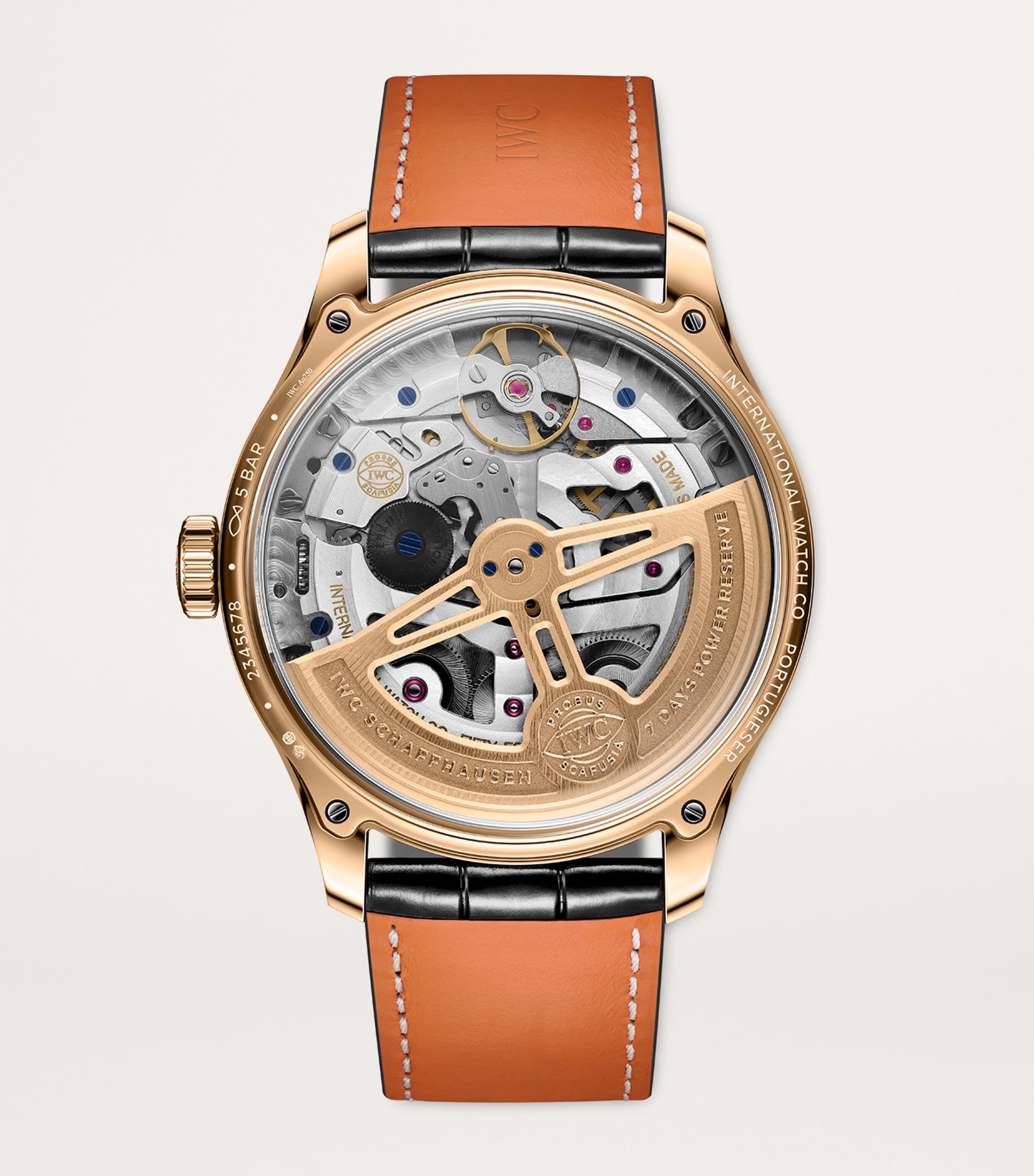 Rose Gold Portugieser Perpetual Calendar Watch 44mm BLACK Image 2