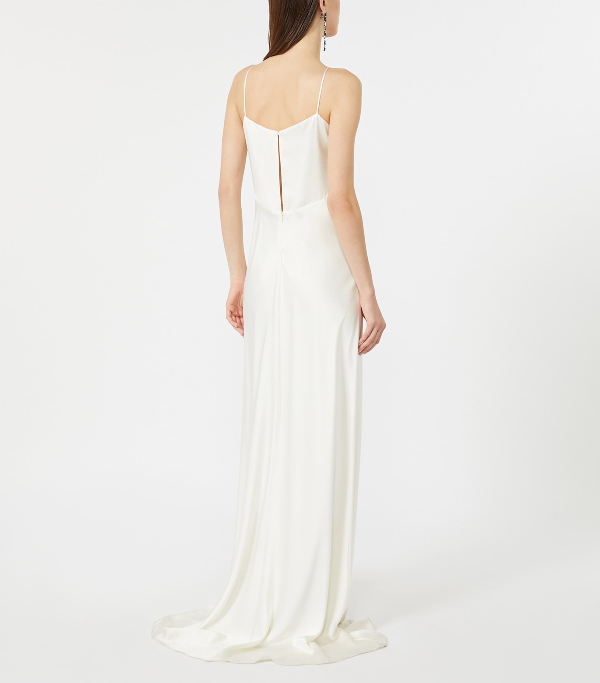 Max Mara Womens Silk V-Neck Maxi Dress Silk Image 4