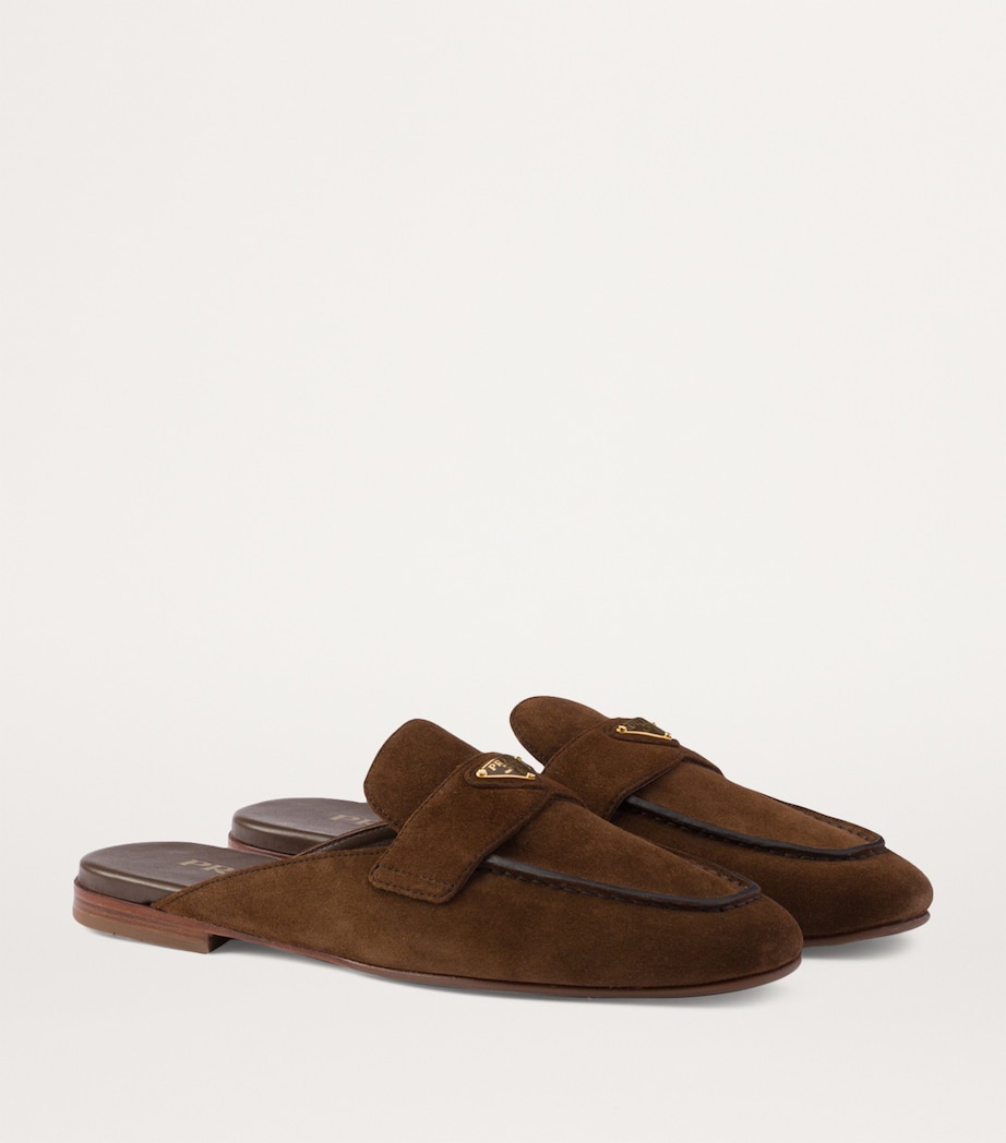 Suede Triangle Mules F0324 Image 2