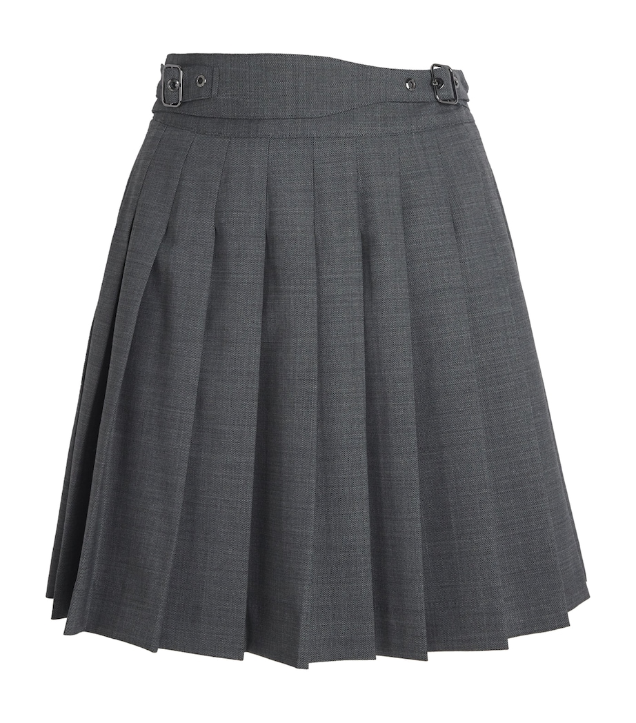 Wool-Blend Pleated Mini Skirt ANTHRACITE Image 1