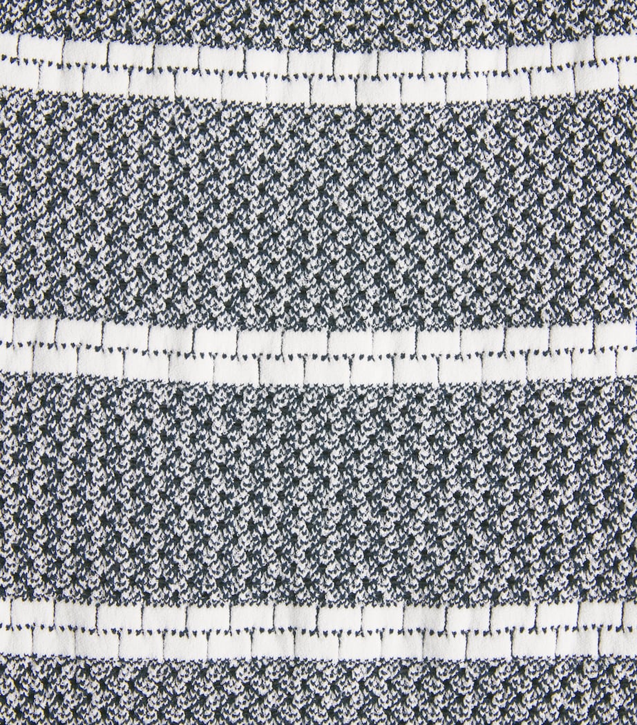 VALENTI Womens Knit Stripe Maxi Dress White Blue Image 6