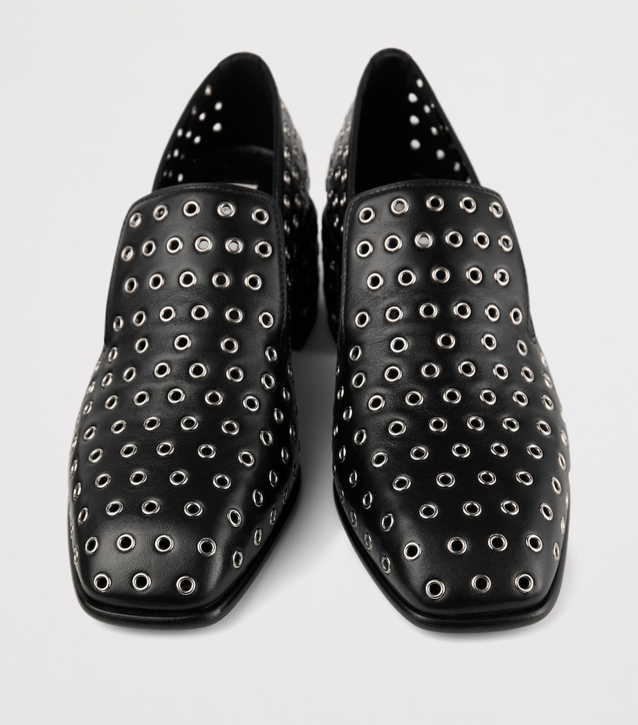 Eliot 45 Nappa Heeled Loafers BLACK/SILVER Image 3