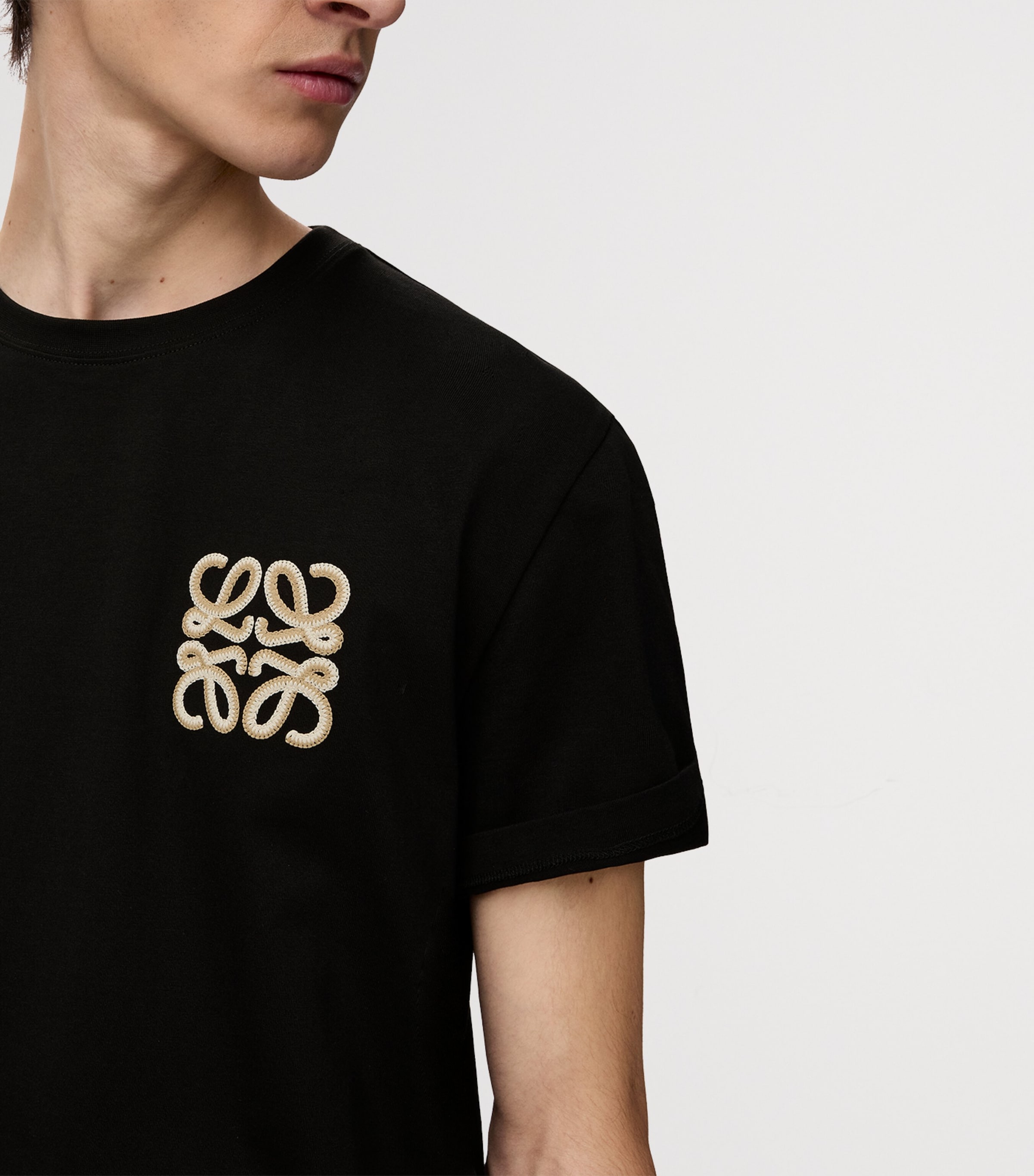 LOEWE Mens x Paula's Ibiza Anagram Relaxed T-Shirt Black Image 5