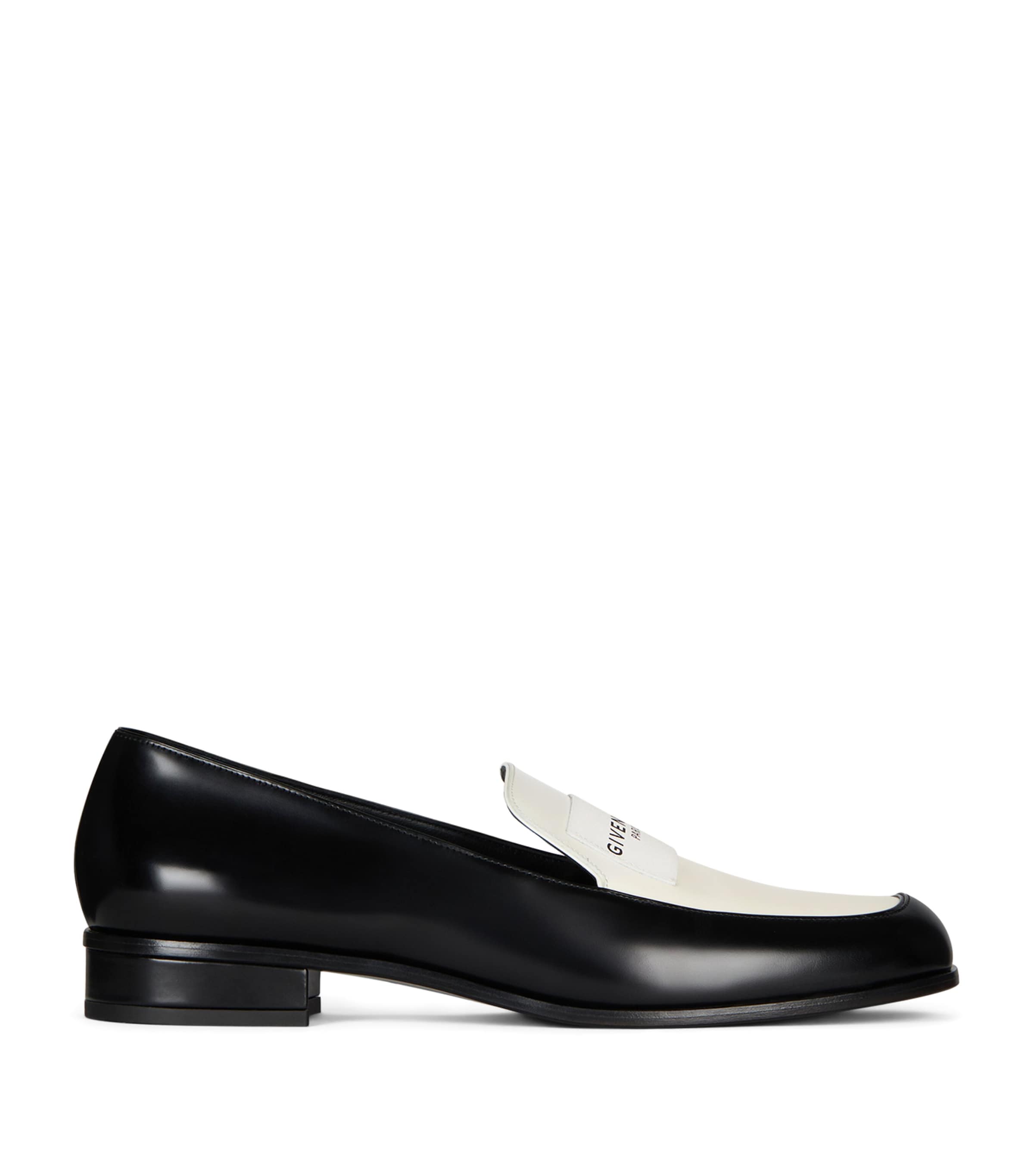 Givenchy Calfskin Logo Tux Loafers Black/white Image 1