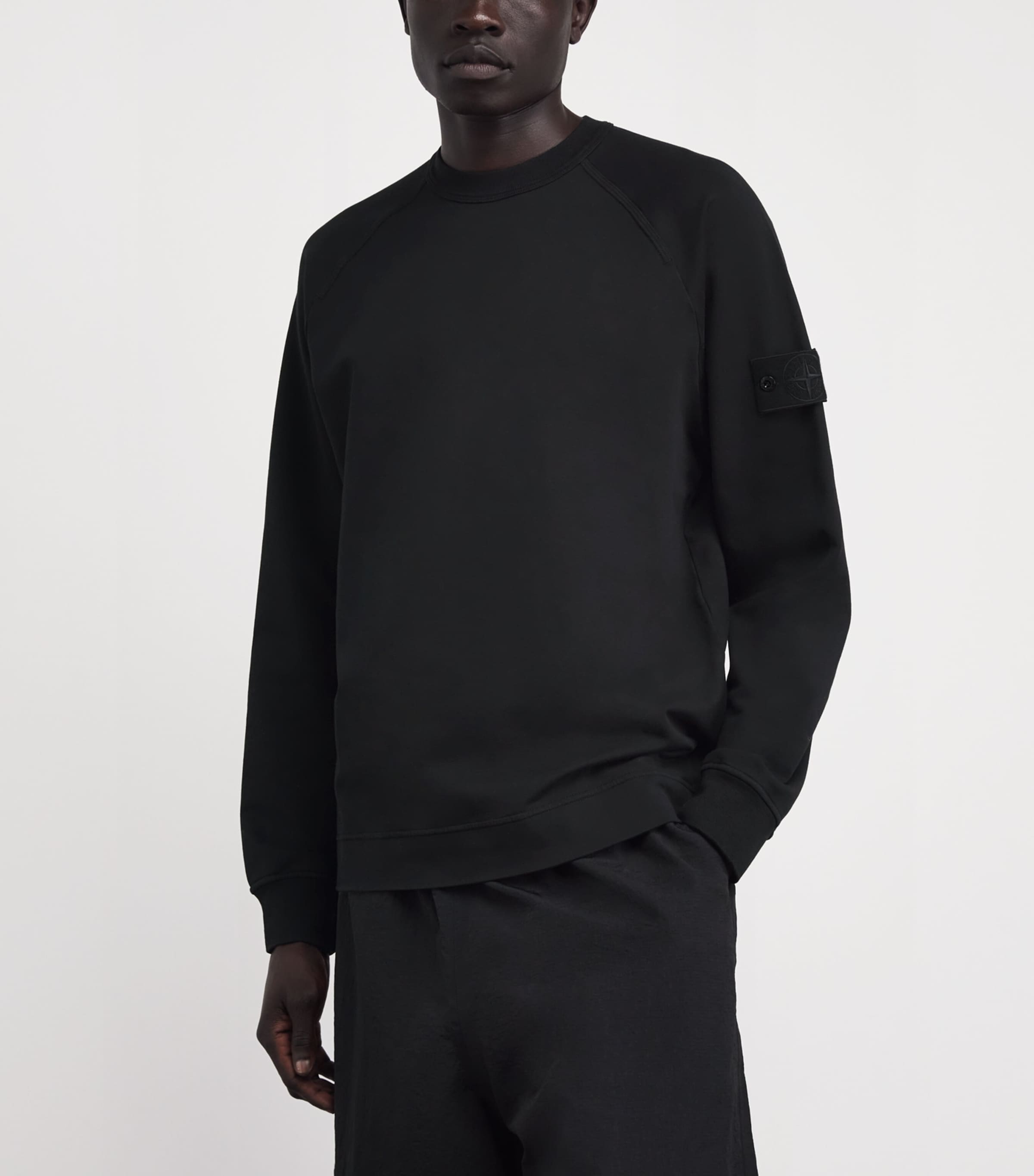 Stone Island Mens Cotton-Blend Ghost Sweatshirt Image 4