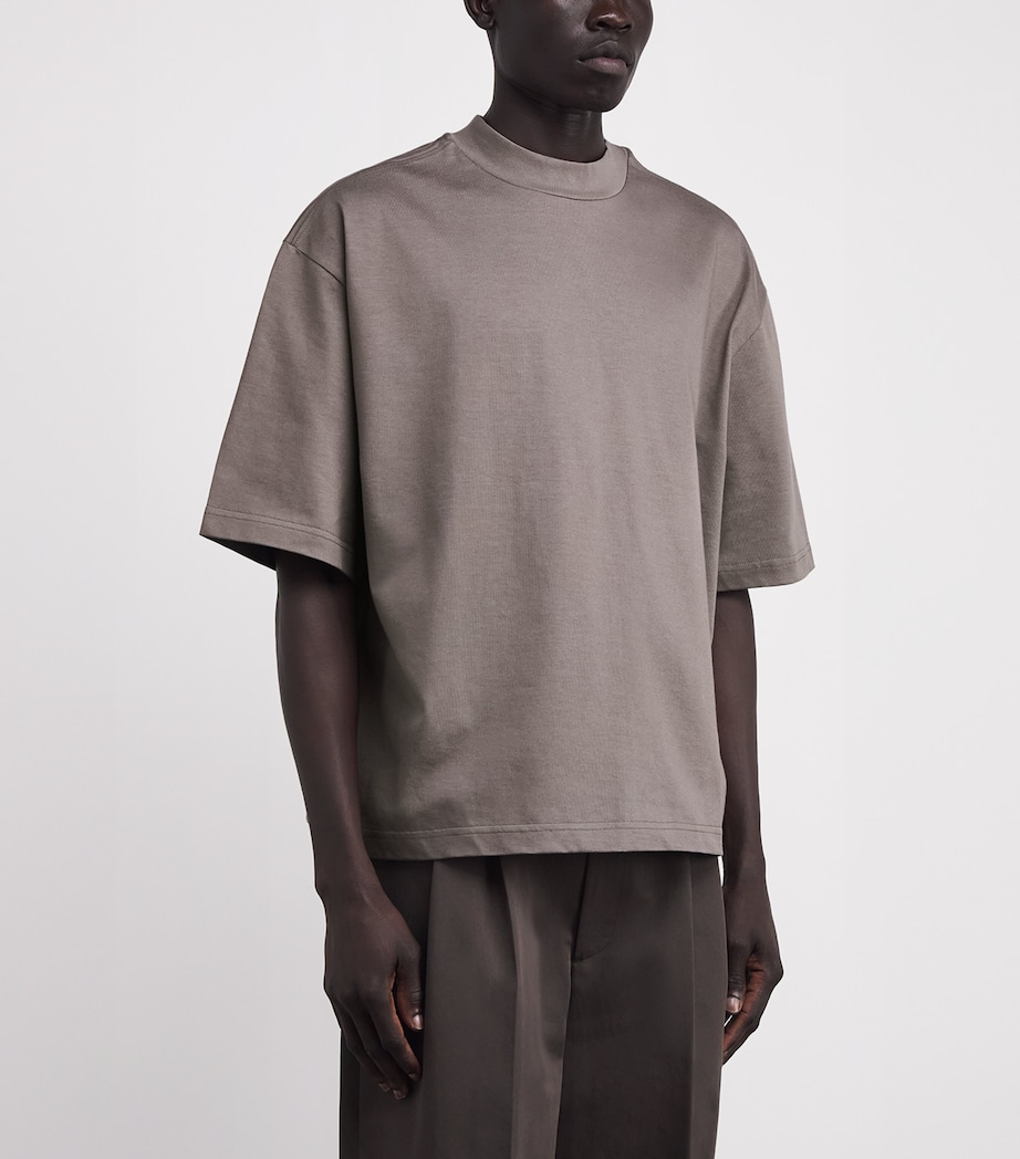 Cotton Boxy T-Shirt GREY Image 3