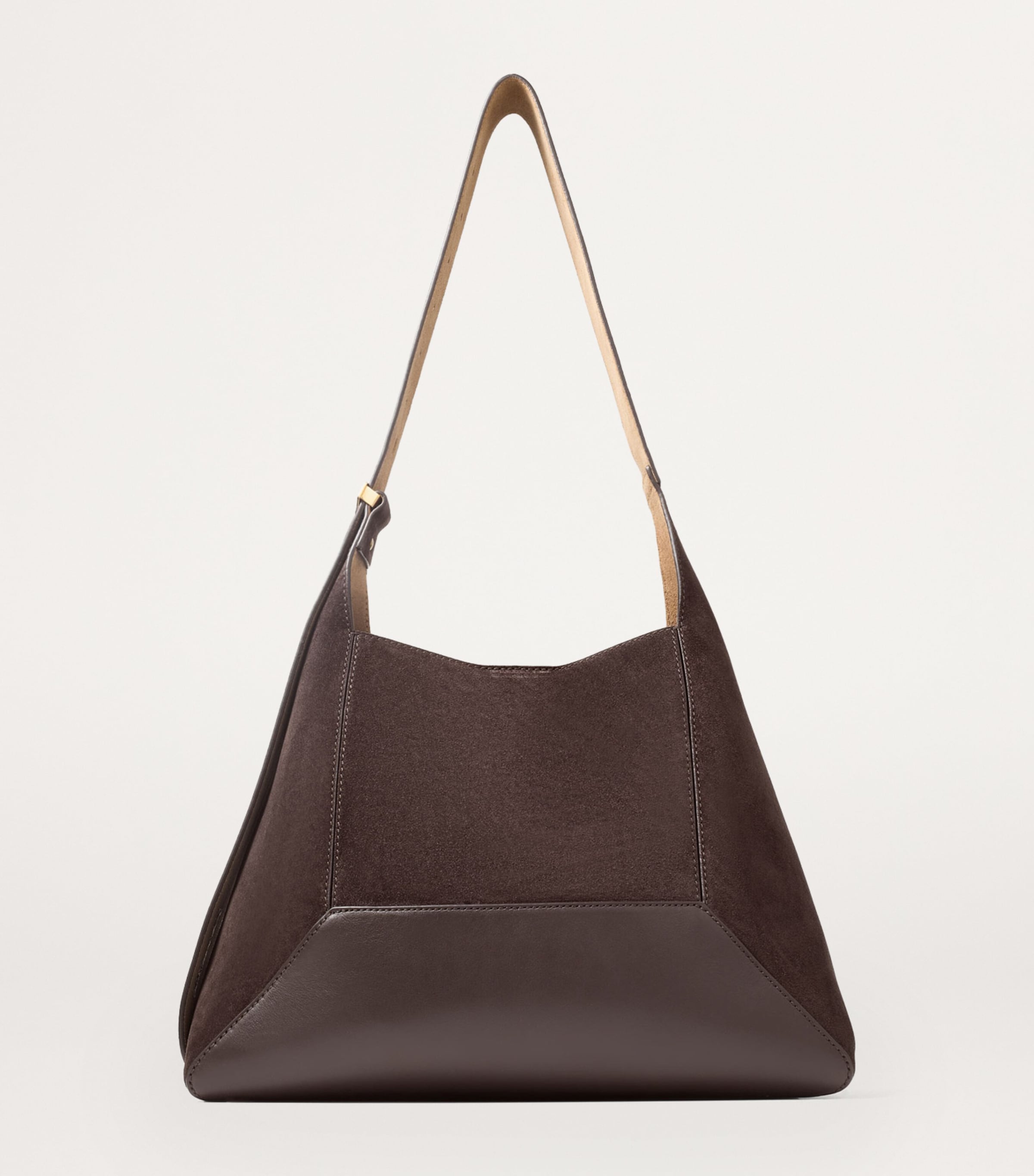 【関税&送料込】Jimmy Choo Brown Suede Medium Diamond Should Diamond Medium suede and leather tote bag in brown - Jimmy