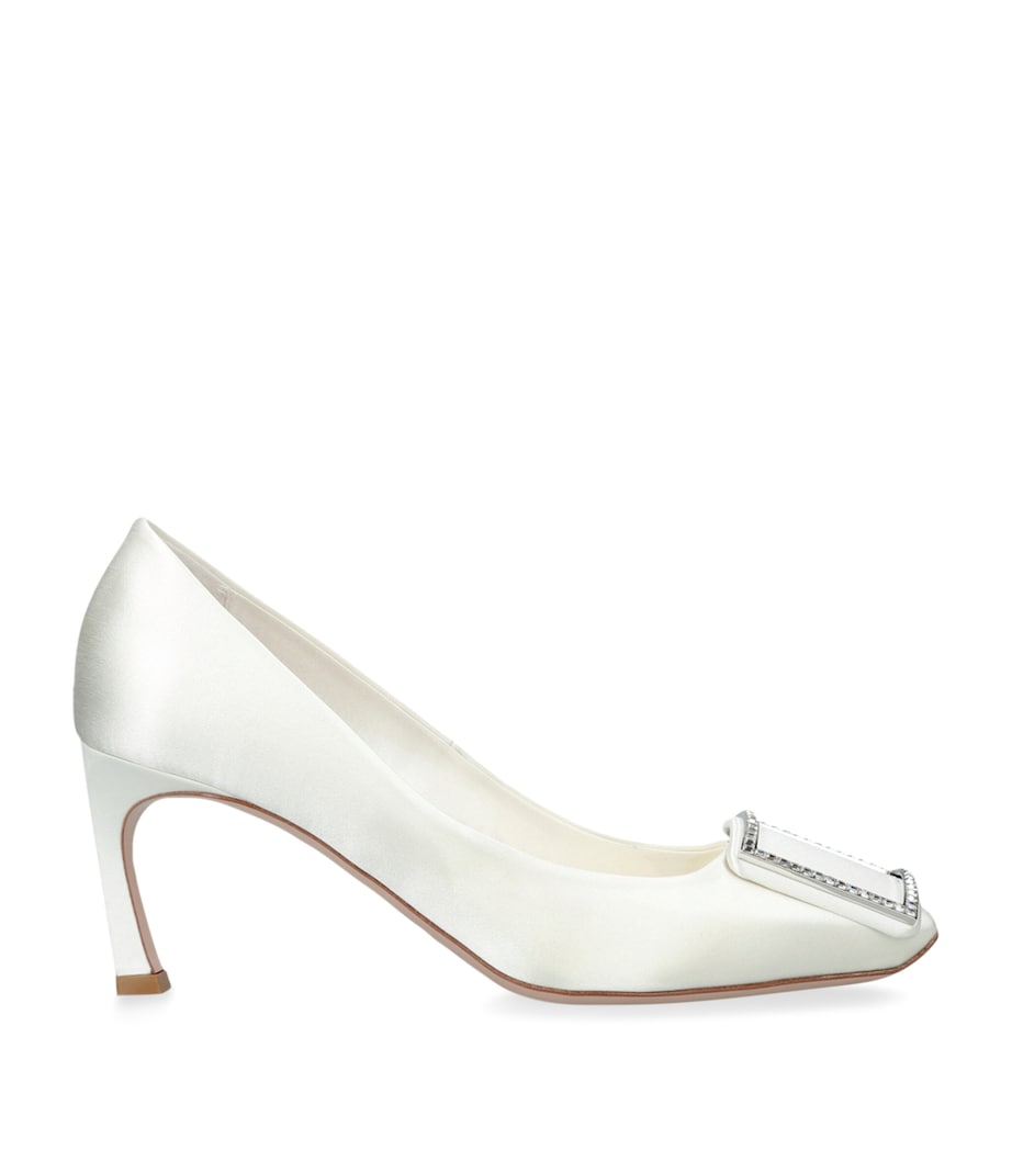 Roger Vivier Satin Trompette Pumps 70 Cream Image 1