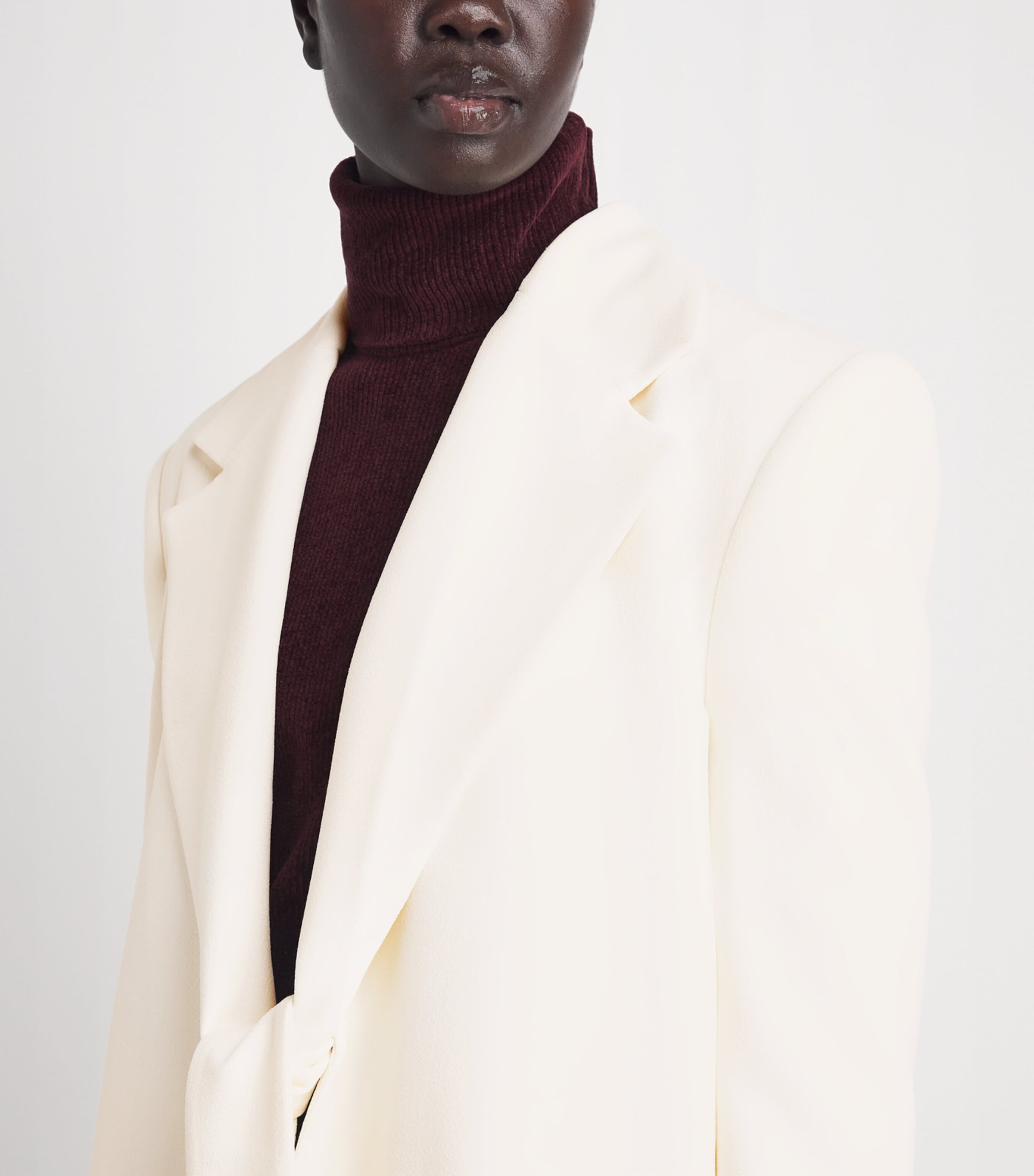 CAMILLA AND MARC Womens Draped Darien Blazer Mcrm Cream Image 3
